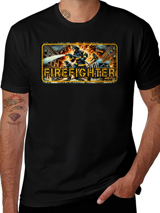 Firefighter Graphic T-Shirt - Heroic Design