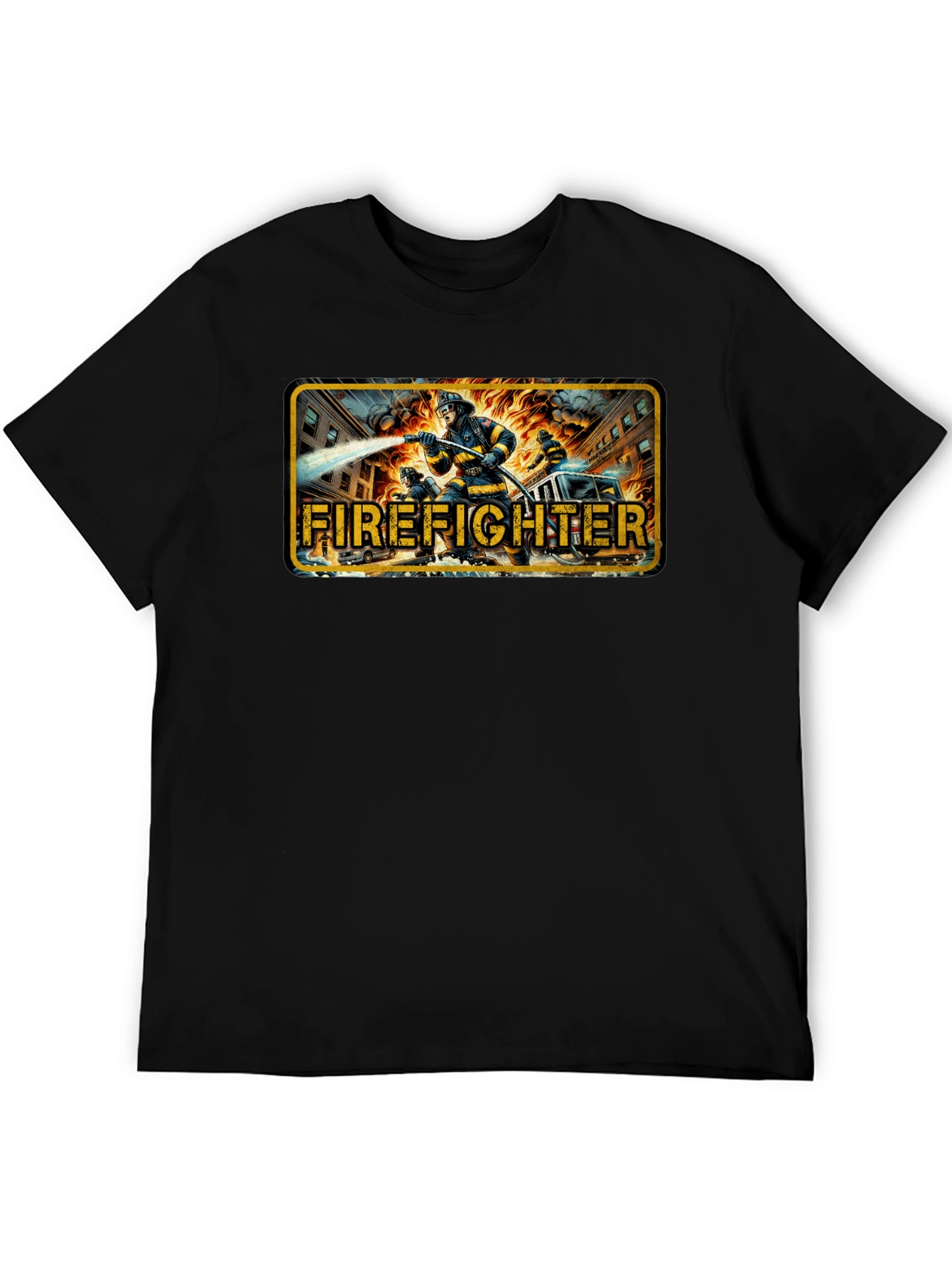 Firefighter Graphic T-Shirt - Heroic Design
