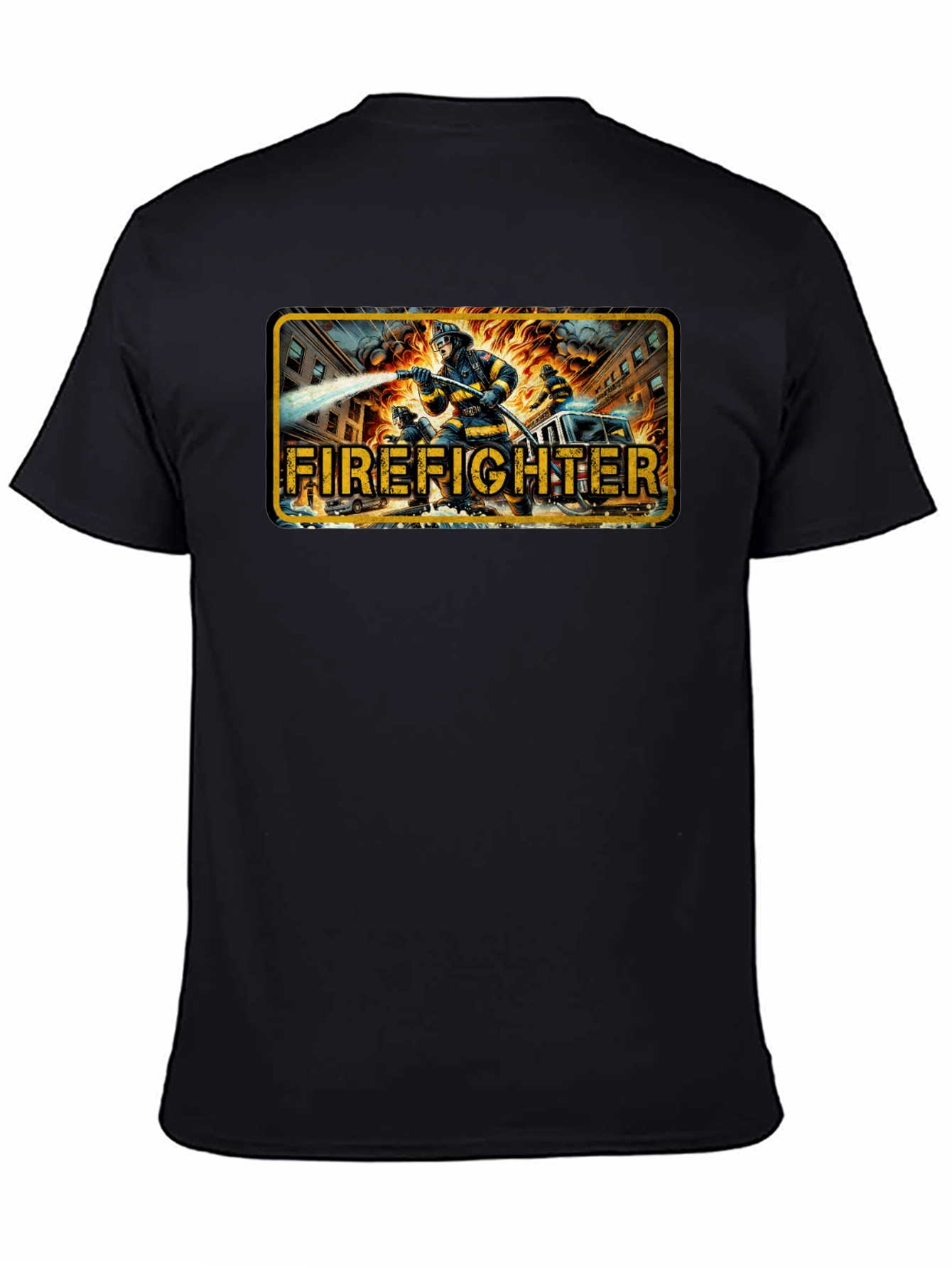 Firefighter Graphic T-Shirt - Heroic Design