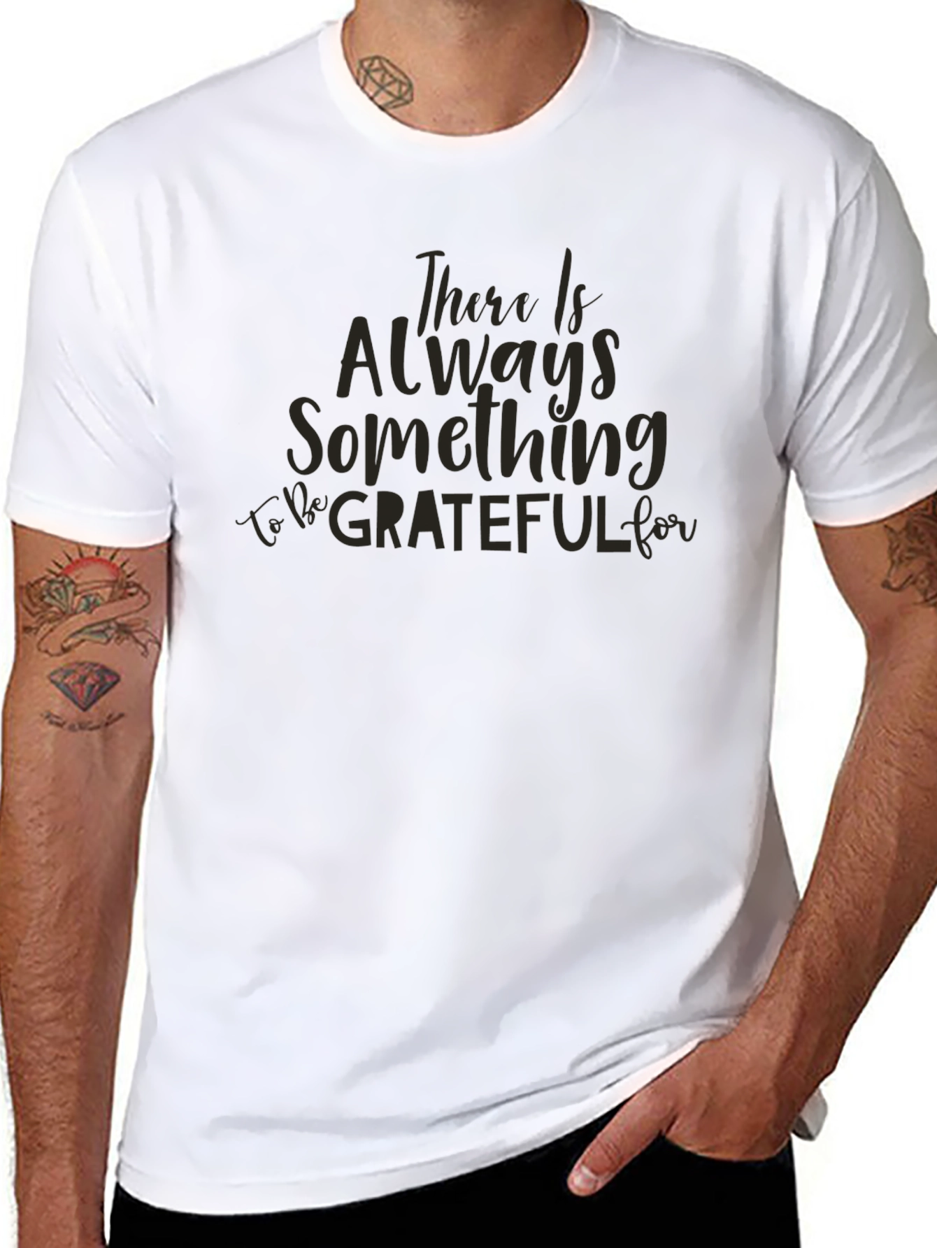 Grateful Script Black T-Shirt