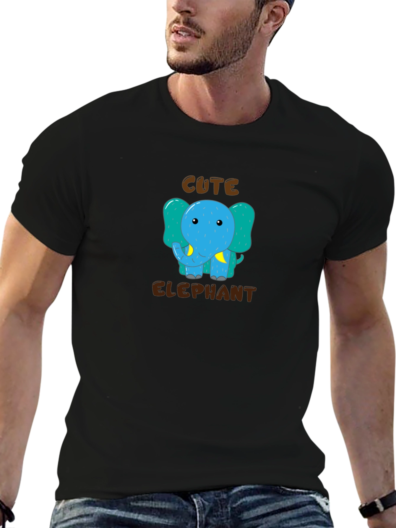 Cute Elephant Graphic Tee - Trendy Unisex T-Shirt