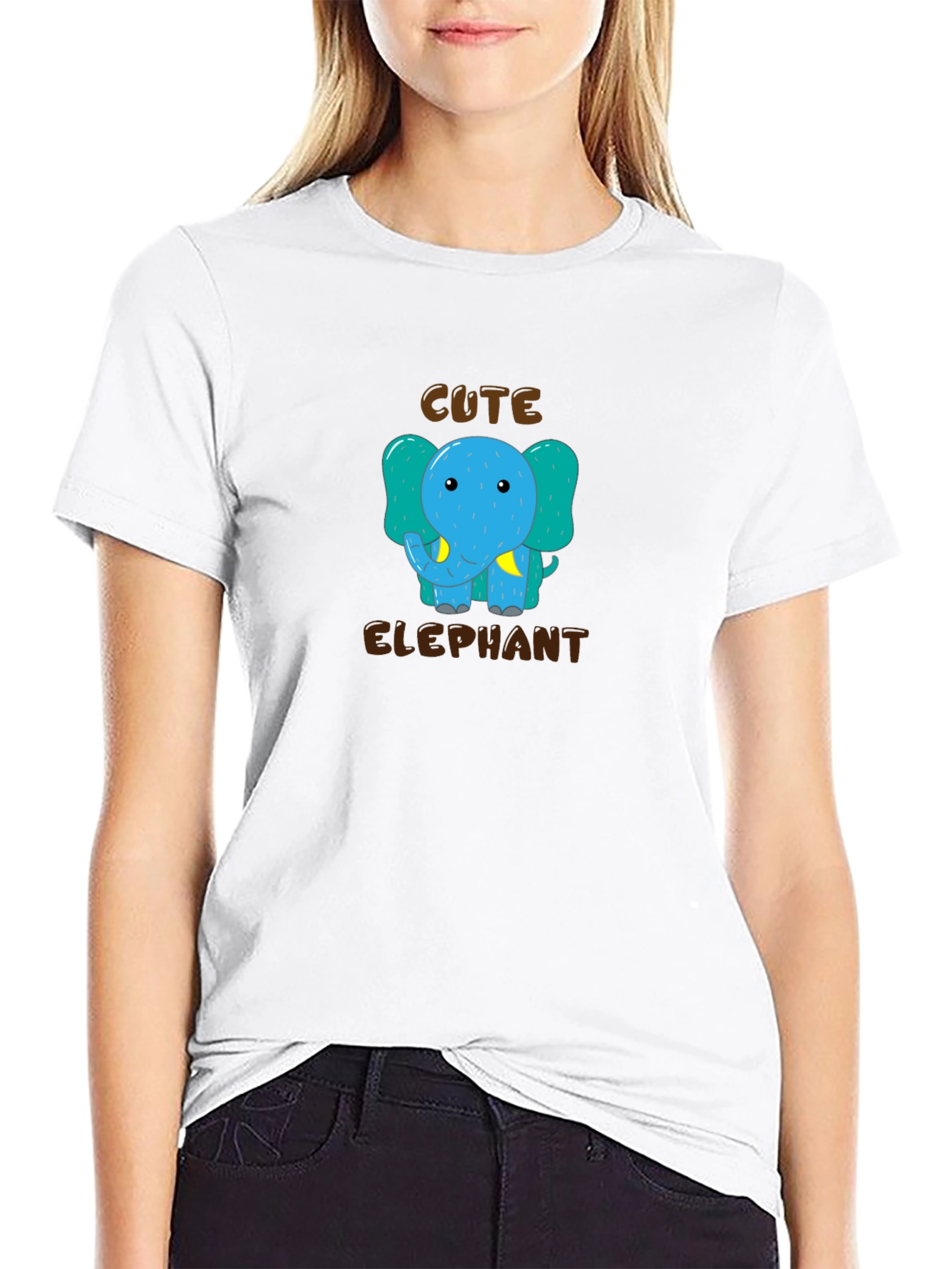 Cute Elephant Graphic Tee - Trendy Unisex T-Shirt