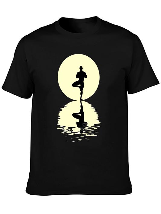 Yoga Pose Silhouette Graphic Tee