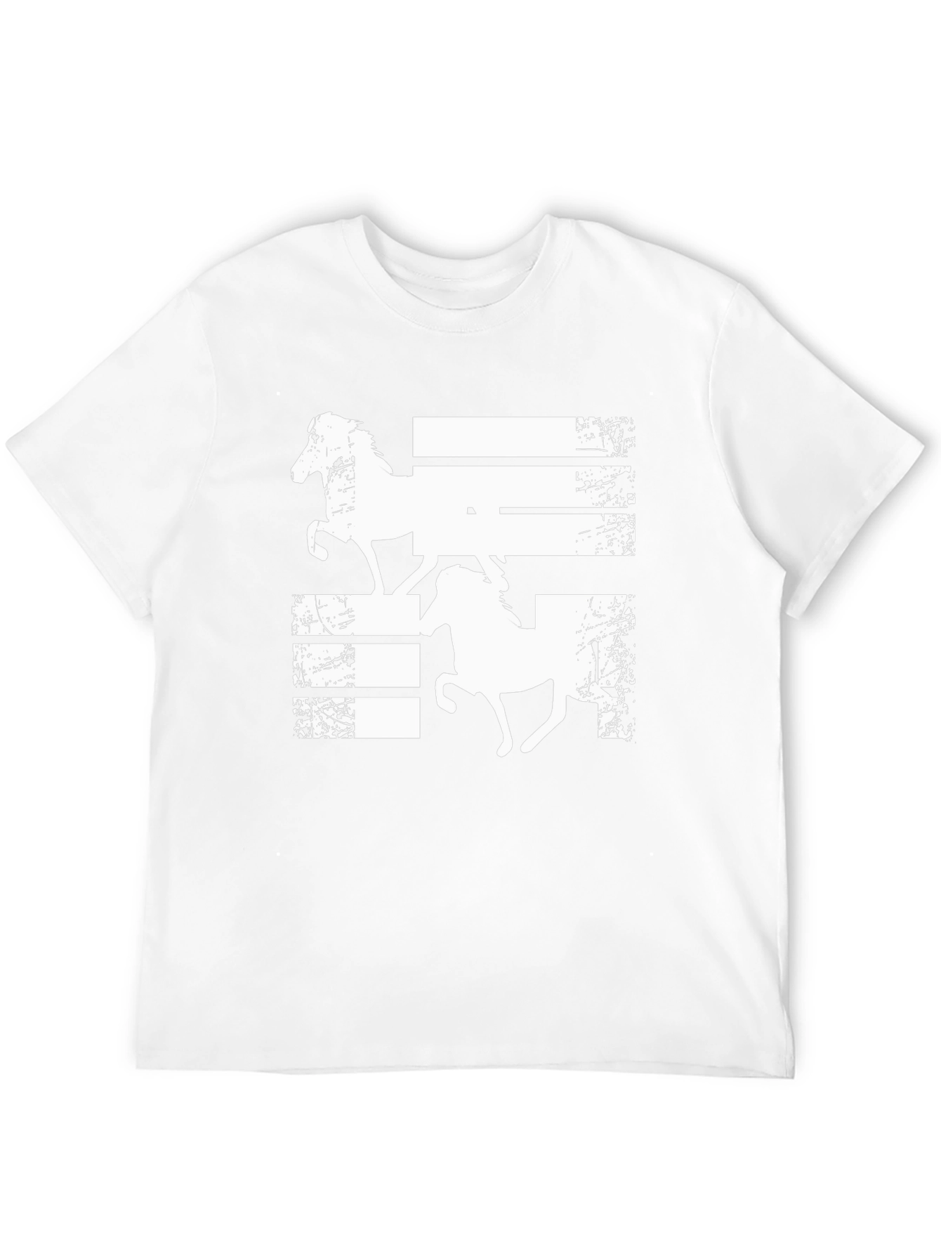 Horse Graphic Tee - Black Casual T-Shirt