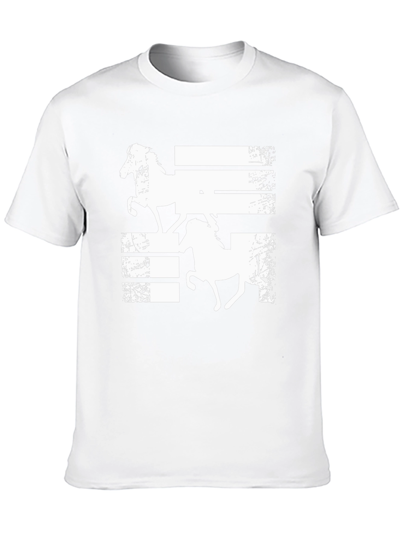 Horse Graphic Tee - Black Casual T-Shirt