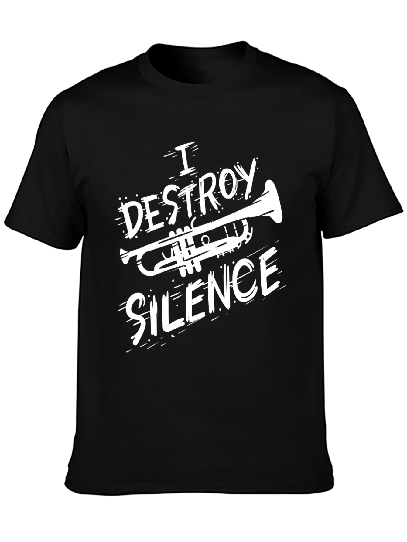 I Destroy Silence T-Shirt - Musician Trumpet Tee