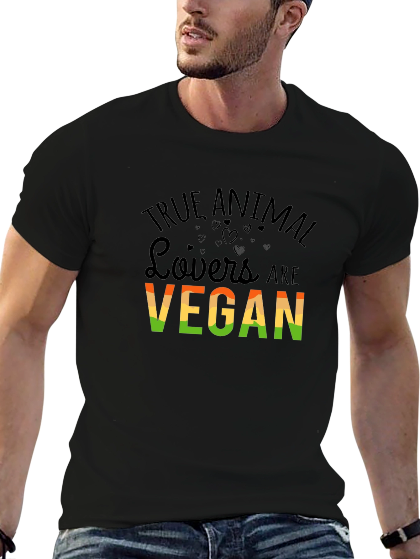 True Animal Lovers Vegan Graphic T-Shirt