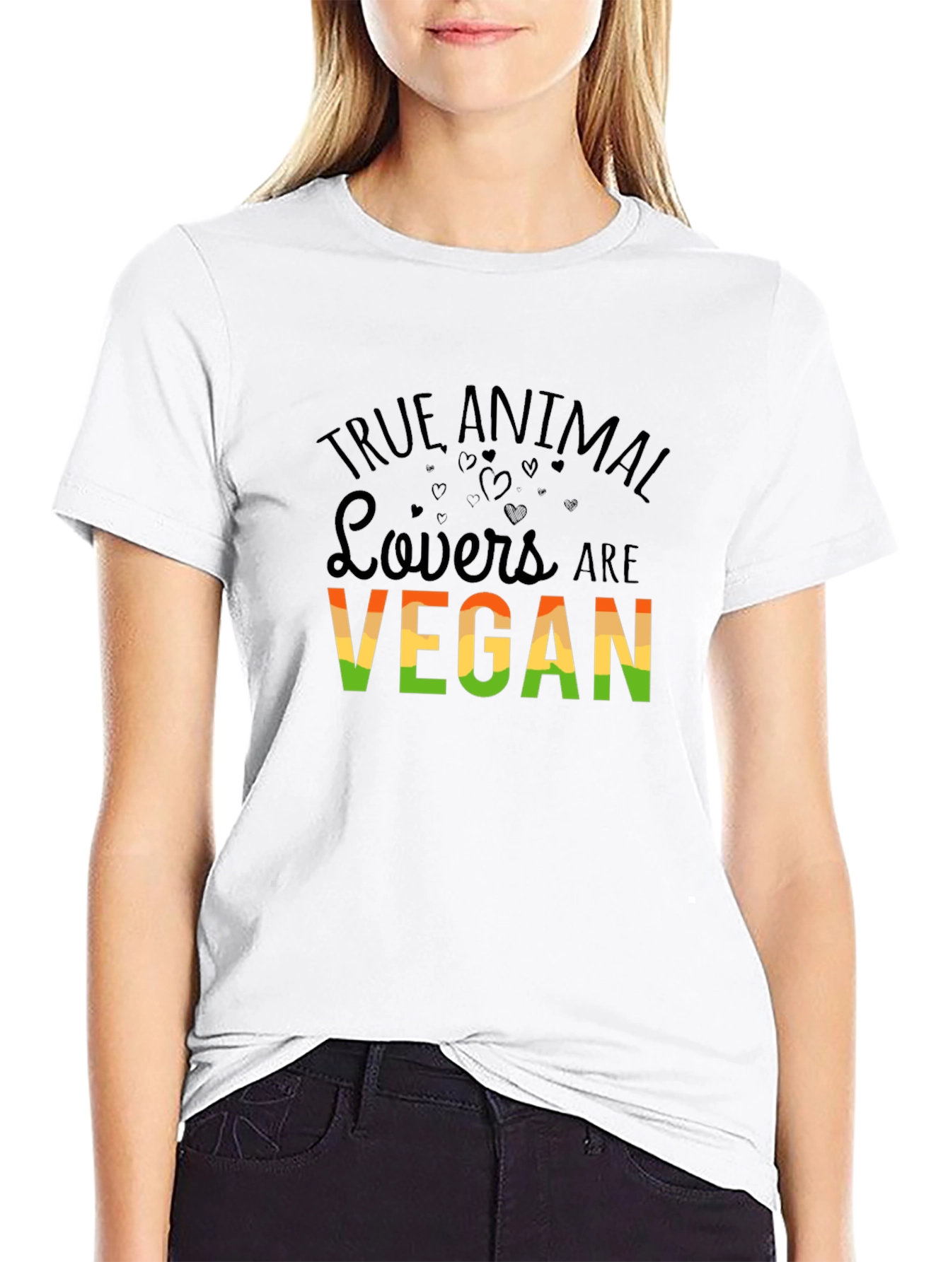True Animal Lovers Vegan Graphic T-Shirt