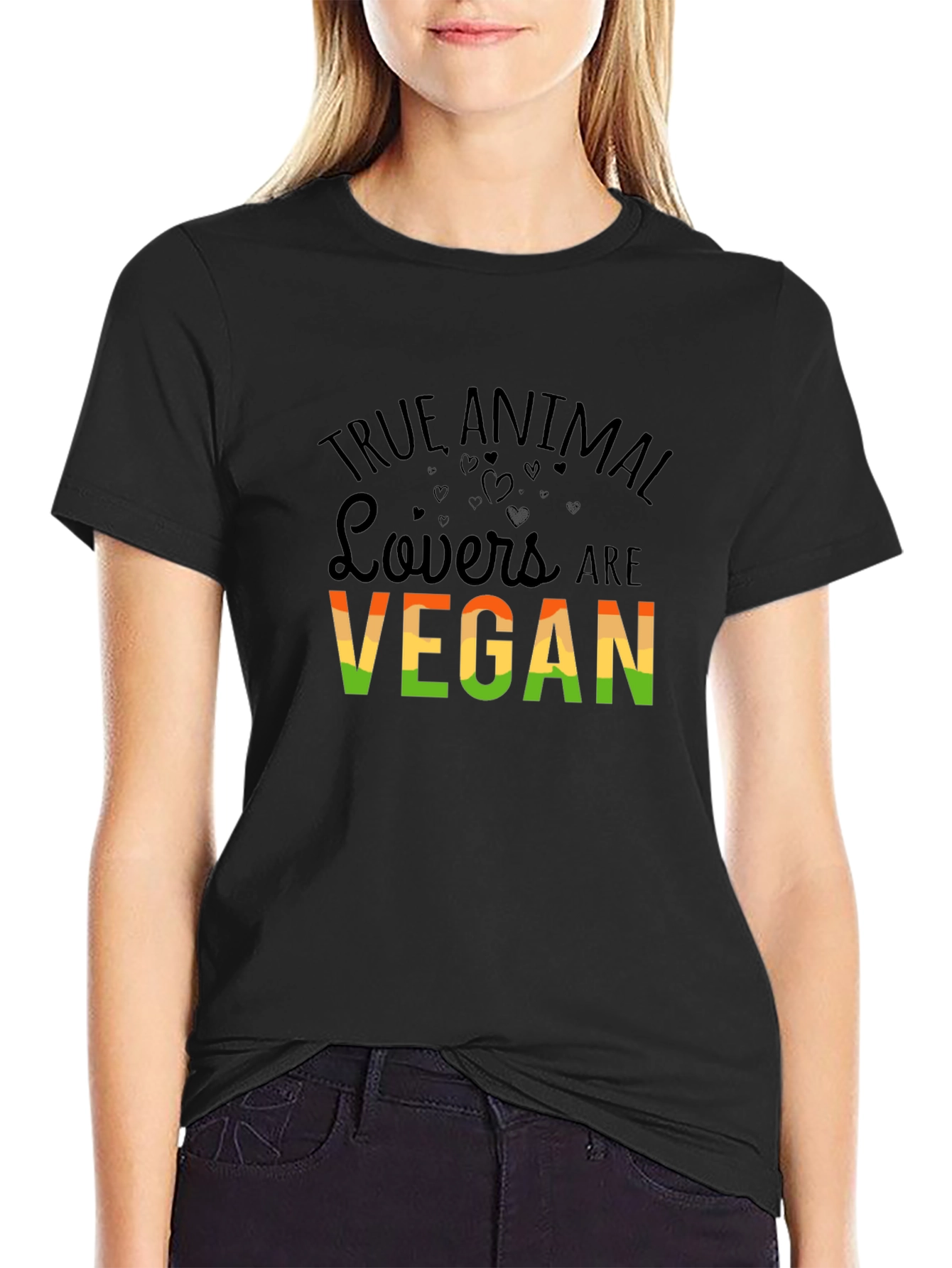 True Animal Lovers Vegan Graphic T-Shirt