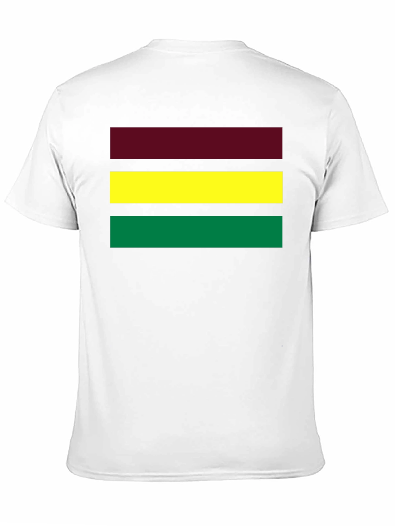 Striped Tee - Maroon Yellow Green