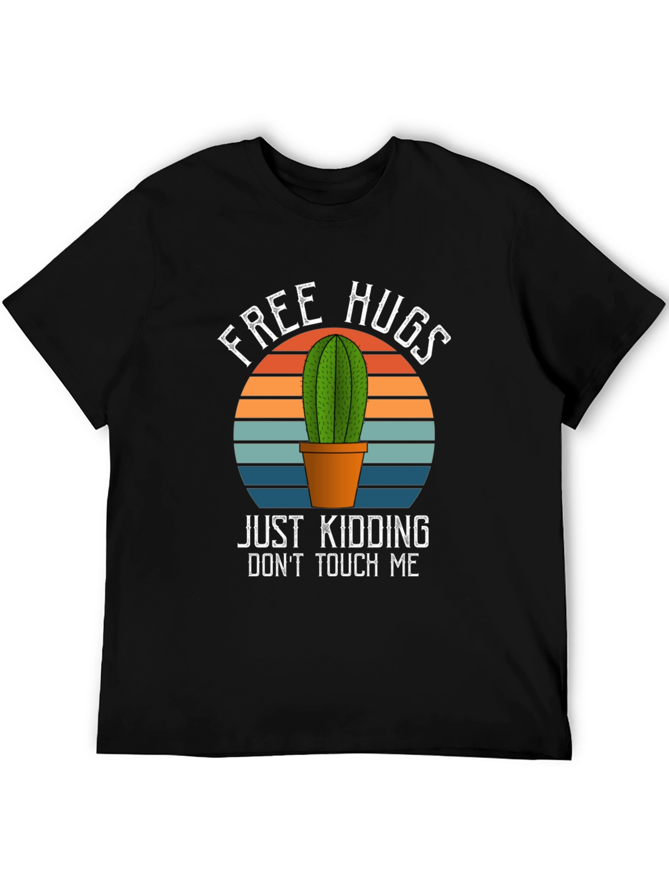 Free Hugs Cactus Graphic T-Shirt