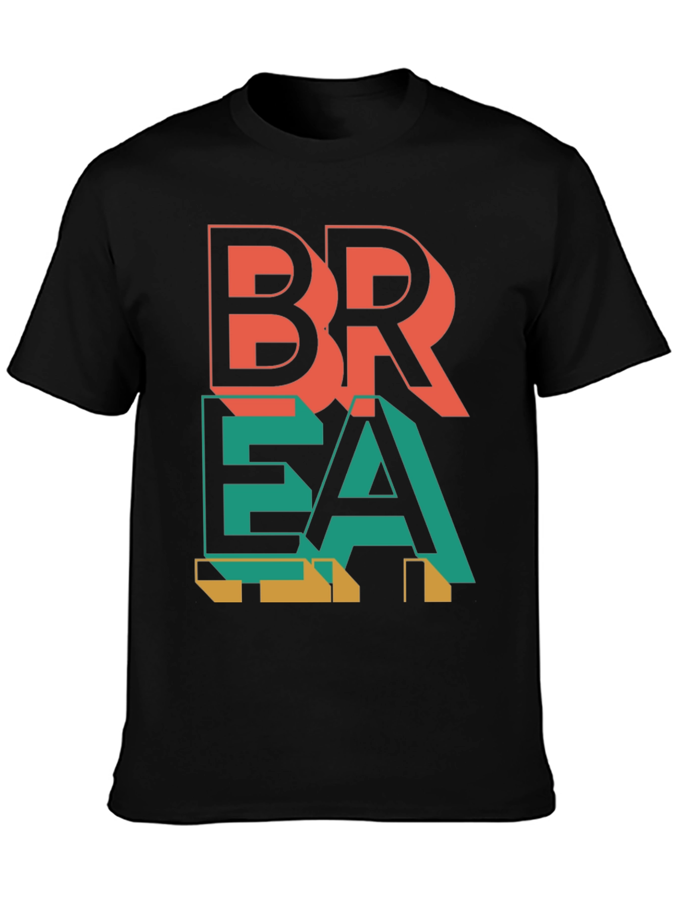 Abstract Graphic Print Mens T-Shirt
