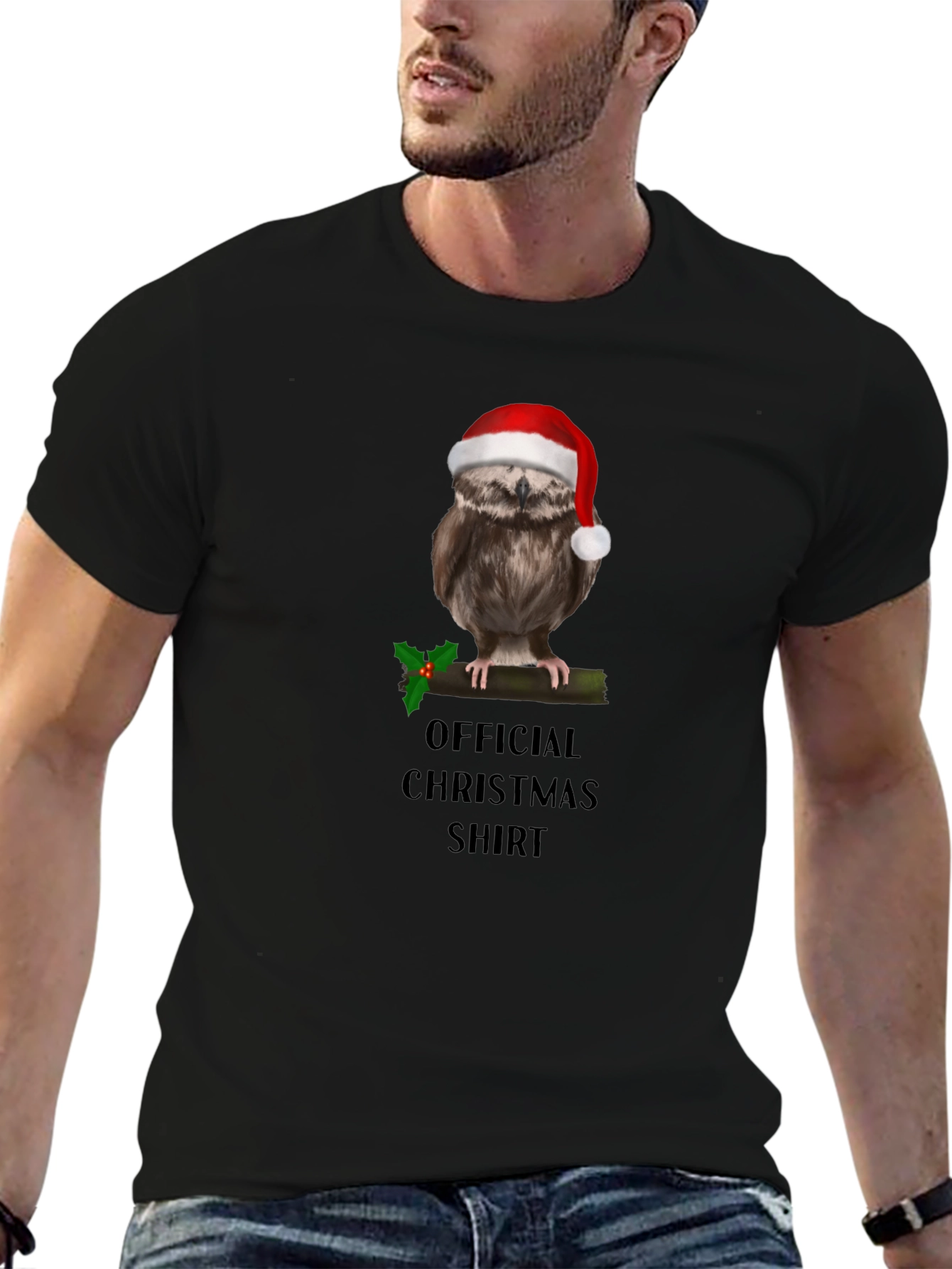 Festive Owl Christmas Shirt