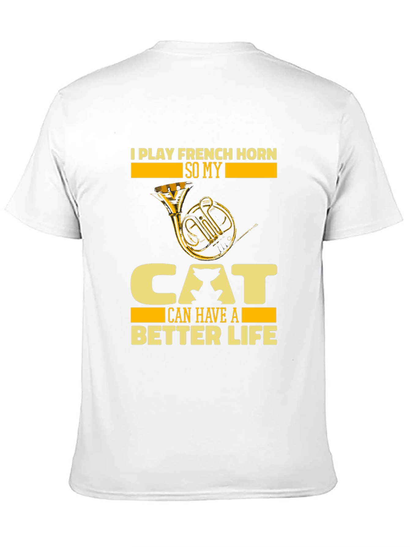 French Horn Cat Lover T-Shirt
