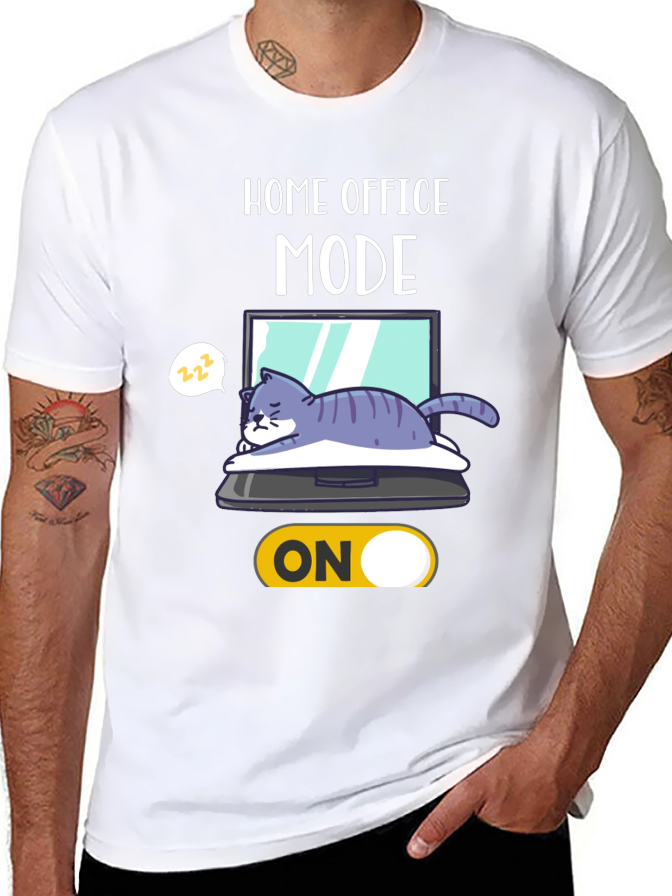 Home Office Mode On Cat T-Shirt