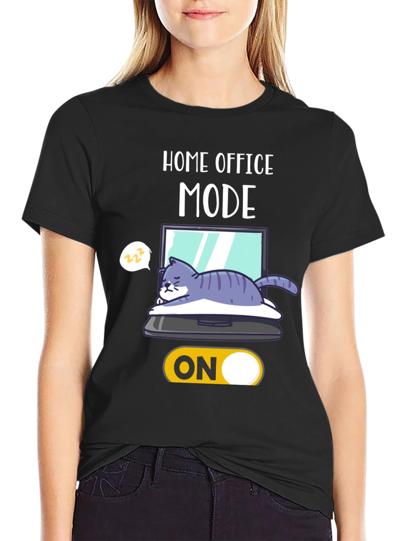 Home Office Mode On Cat T-Shirt