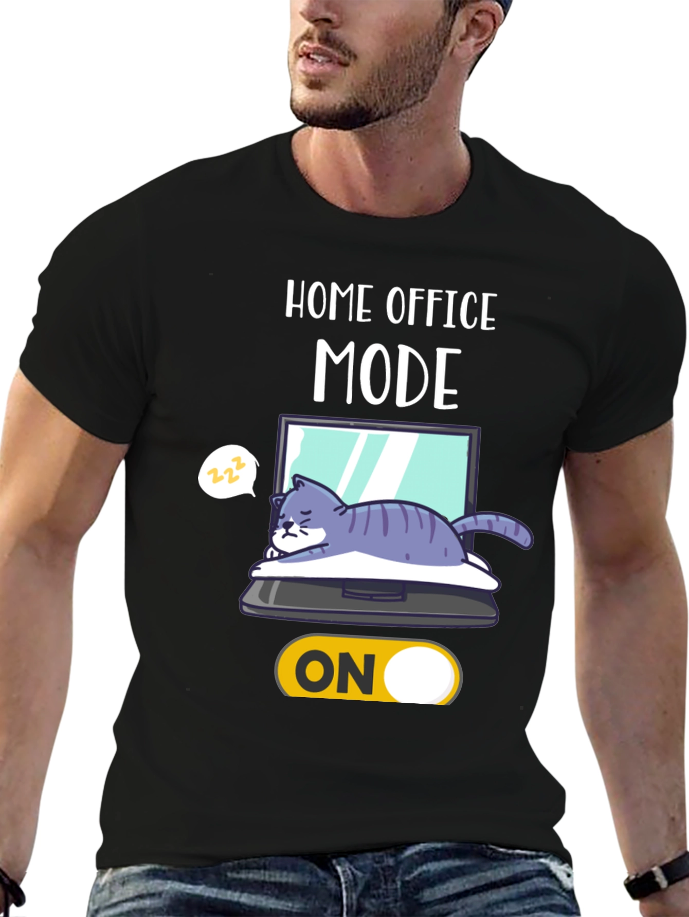 Home Office Mode On Cat T-Shirt