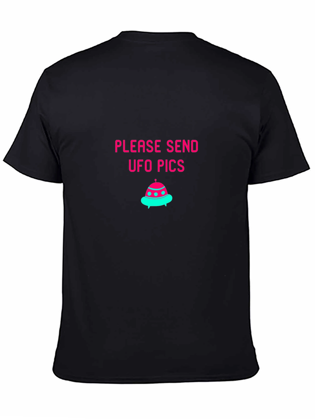 UFO Pics Graphic Tee - Black Cotton Blend