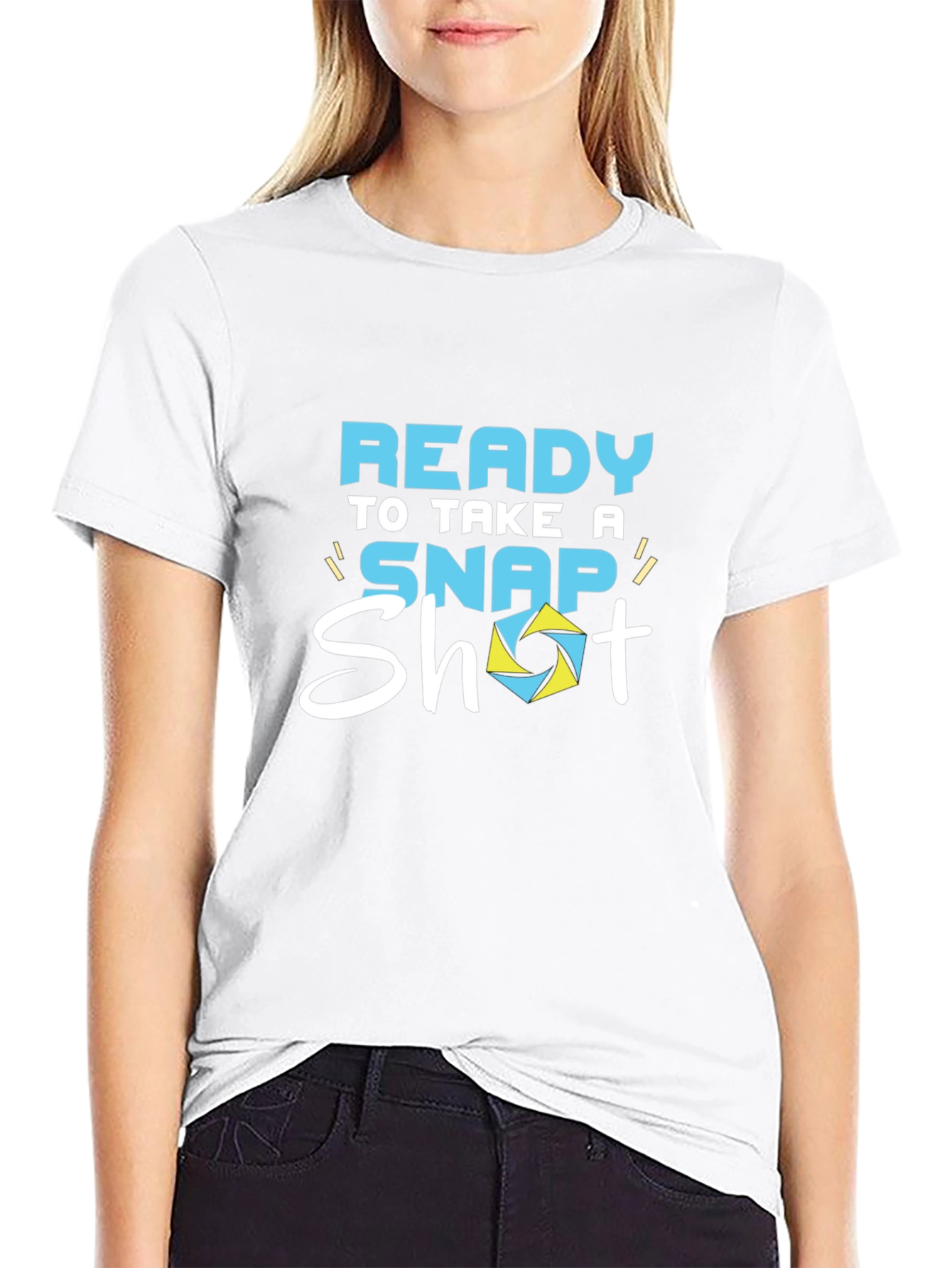 Ready to Take a Snap Shot Black Graphic Tee
