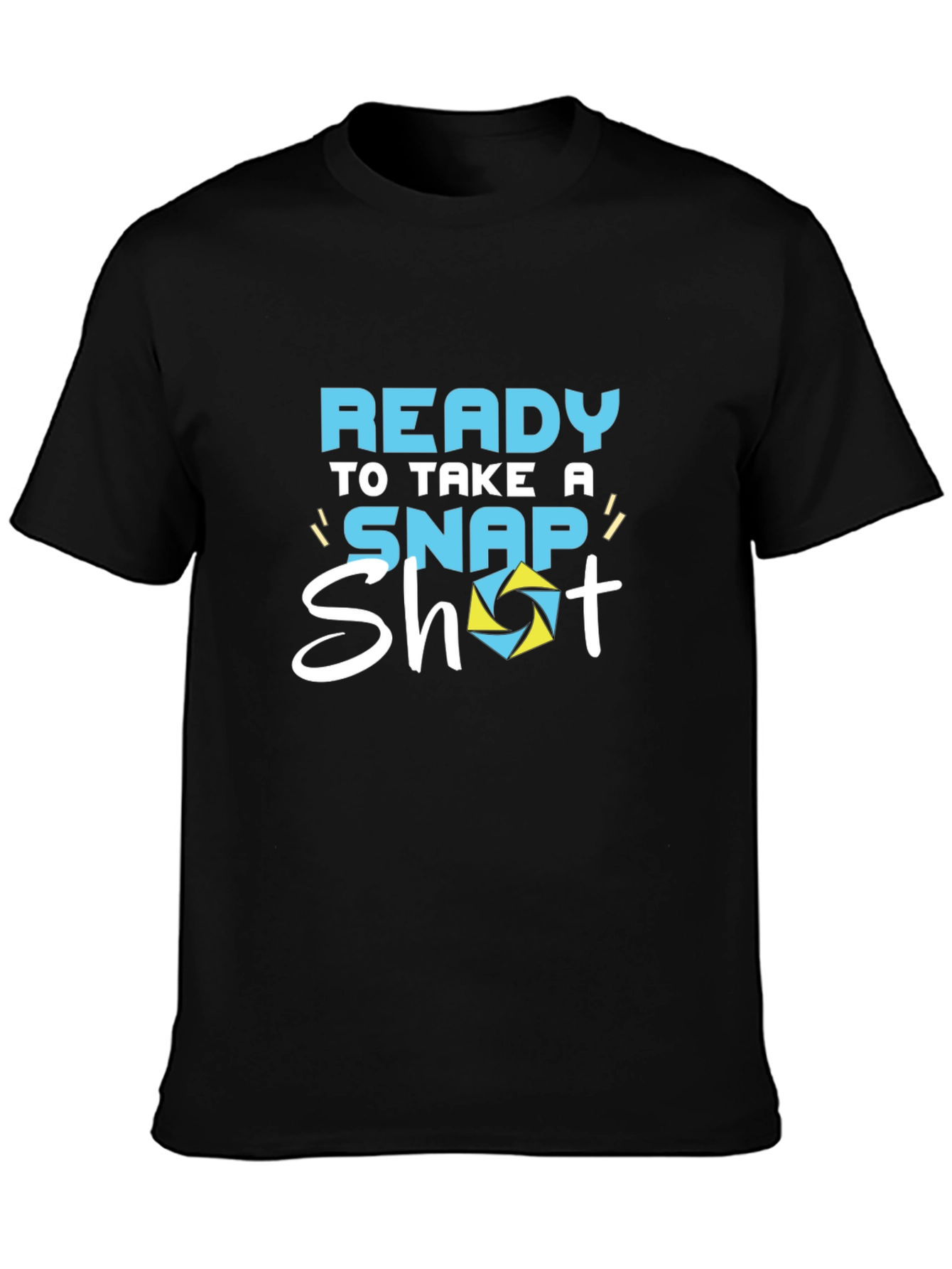 Ready to Take a Snap Shot Black Graphic Tee