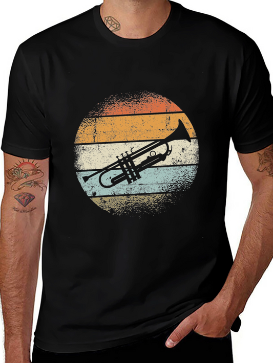 Retro Trumpet Graphic Tee - Musicians Vintage Style