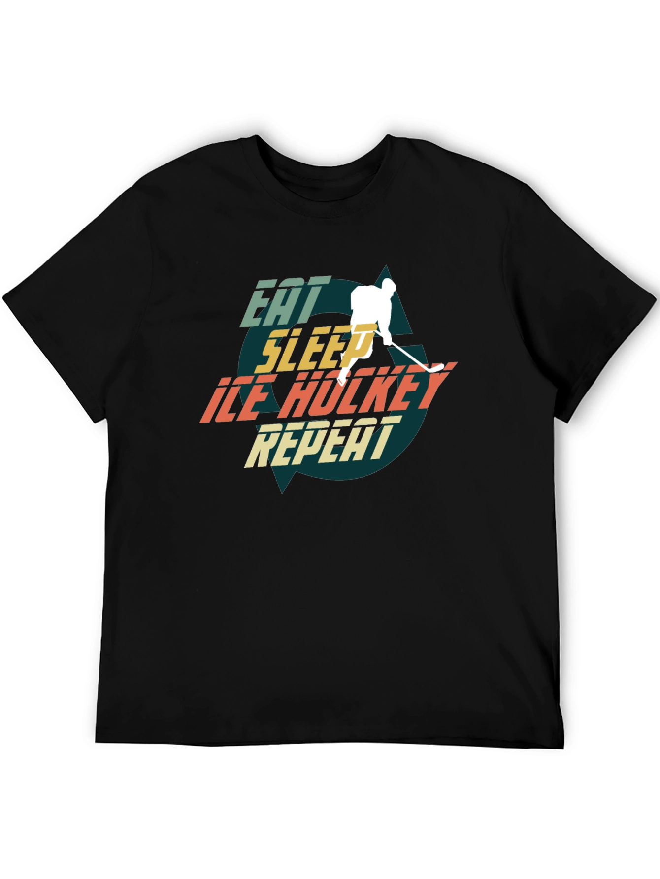 Eat Sleep Ice Hockey Repeat Graphic T-Shirt