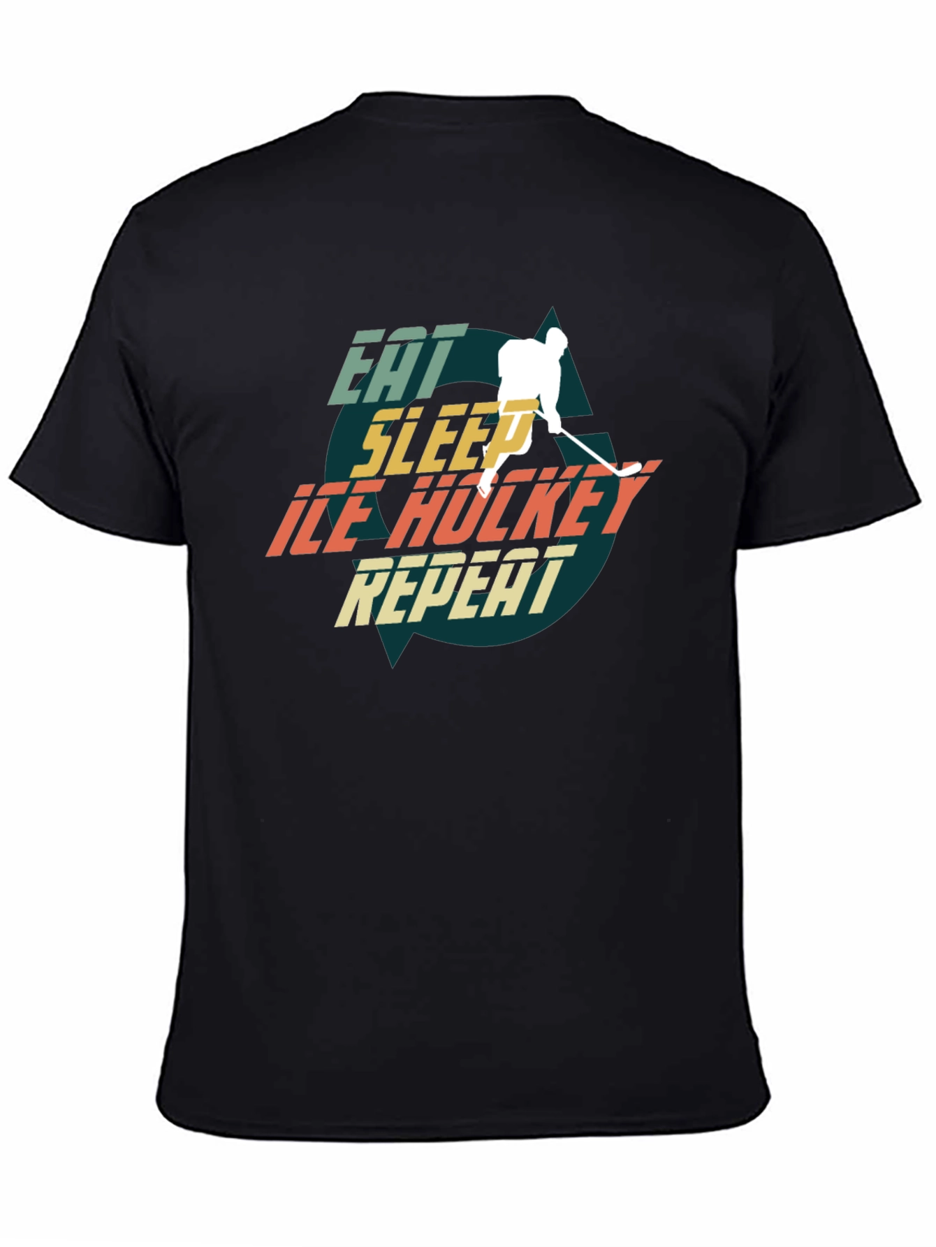 Eat Sleep Ice Hockey Repeat Graphic T-Shirt