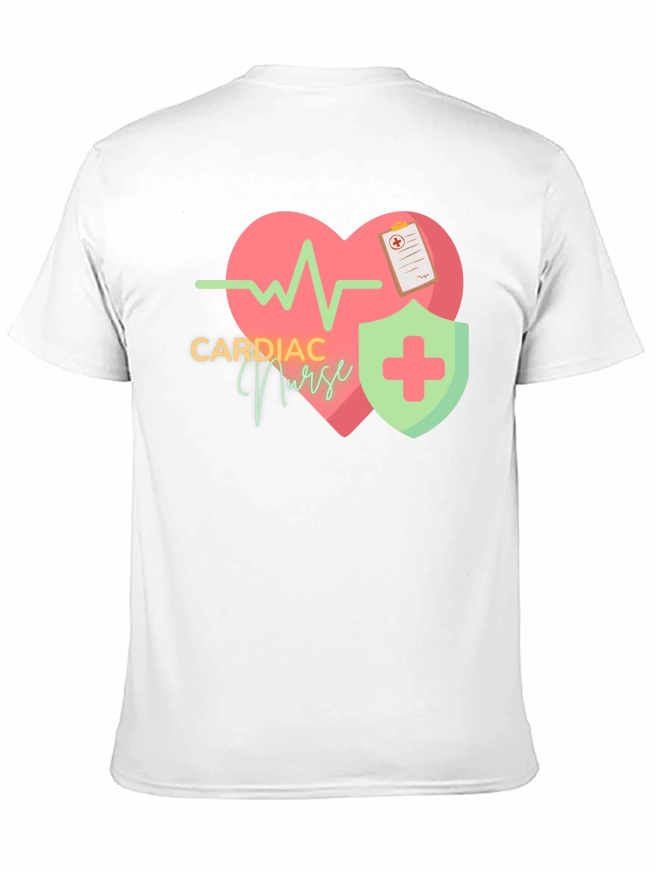 Cardiac Nurse T-Shirt - Heartbeat Design