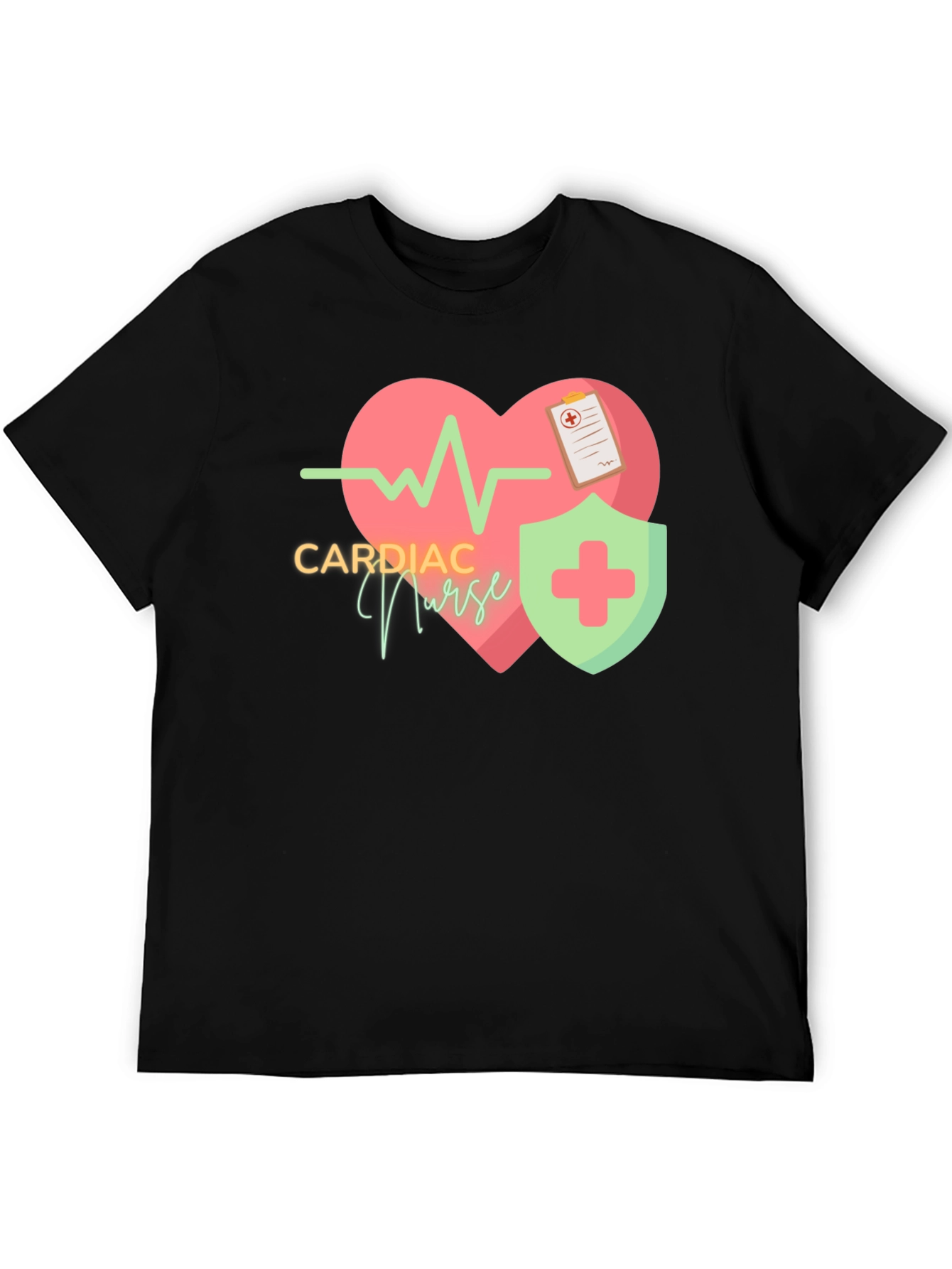 Cardiac Nurse T-Shirt - Heartbeat Design