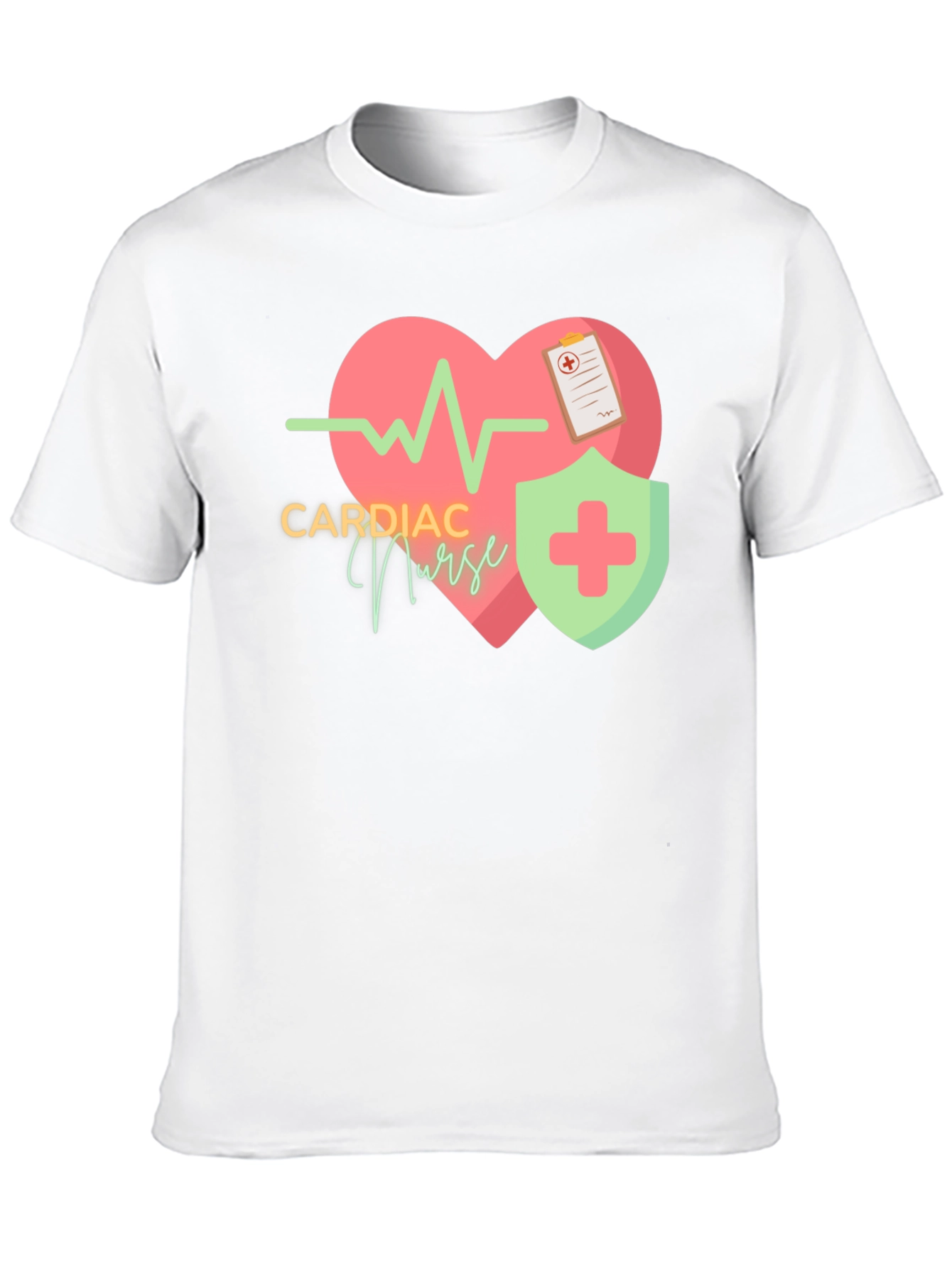 Cardiac Nurse T-Shirt - Heartbeat Design