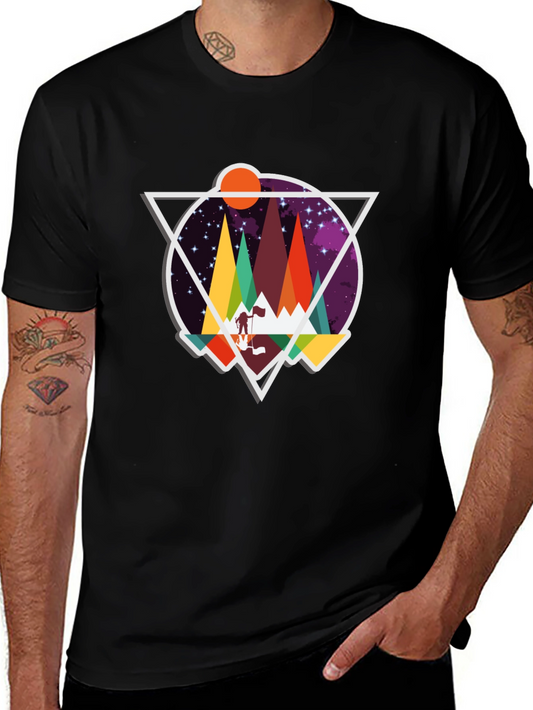 Geometric Mountain Adventure T-Shirt