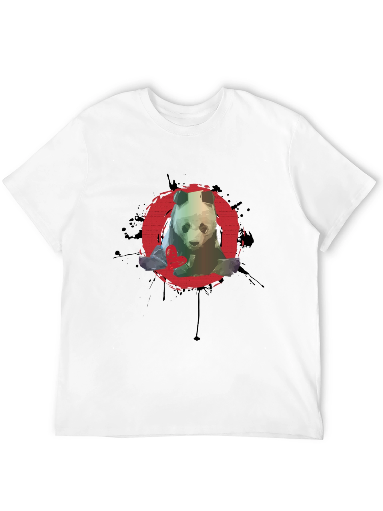 Panda Graphic T-Shirt - Red Circle Design