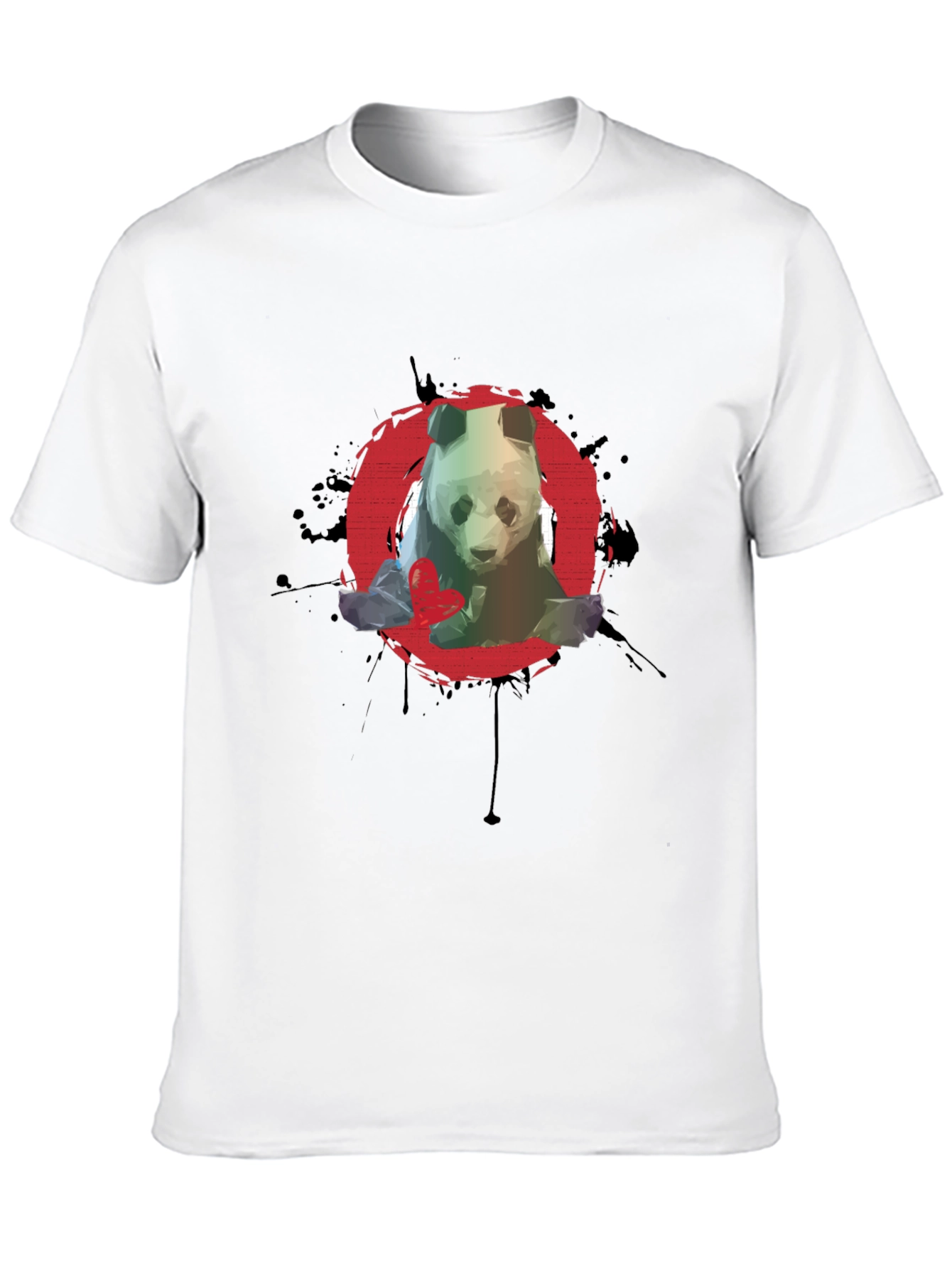 Panda Graphic T-Shirt - Red Circle Design
