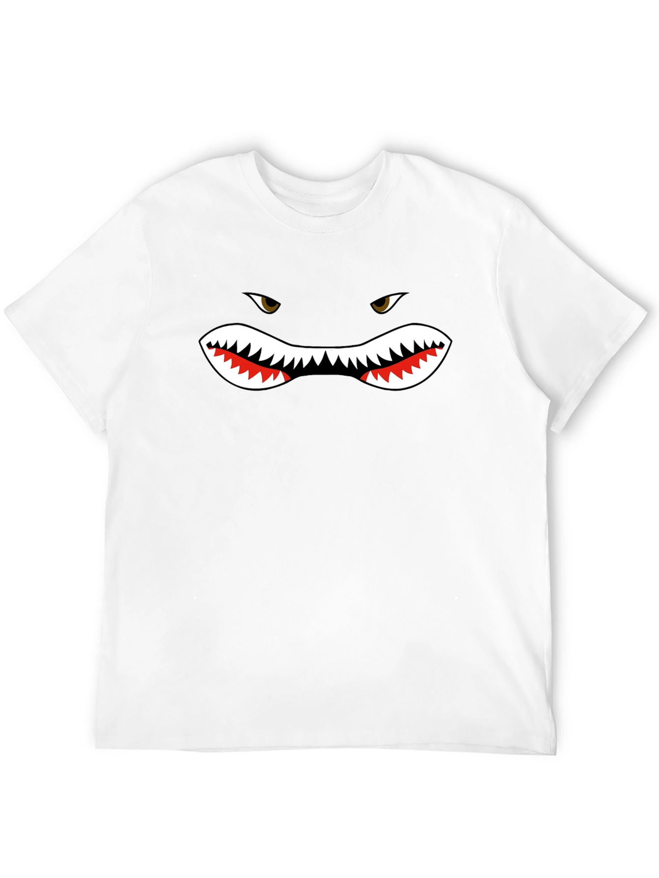 Shark Face Graphic Black T-Shirt
