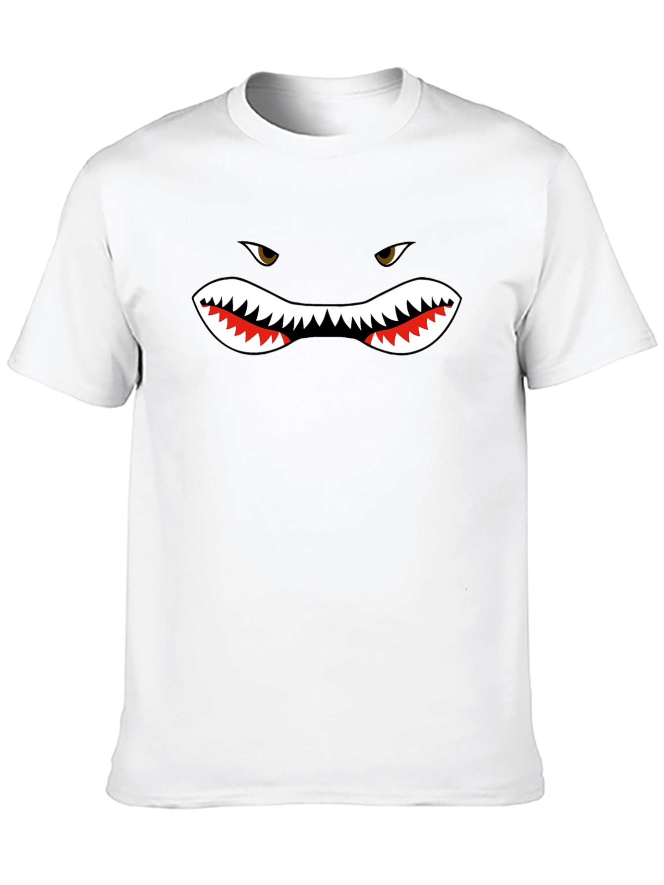 Shark Face Graphic Black T-Shirt