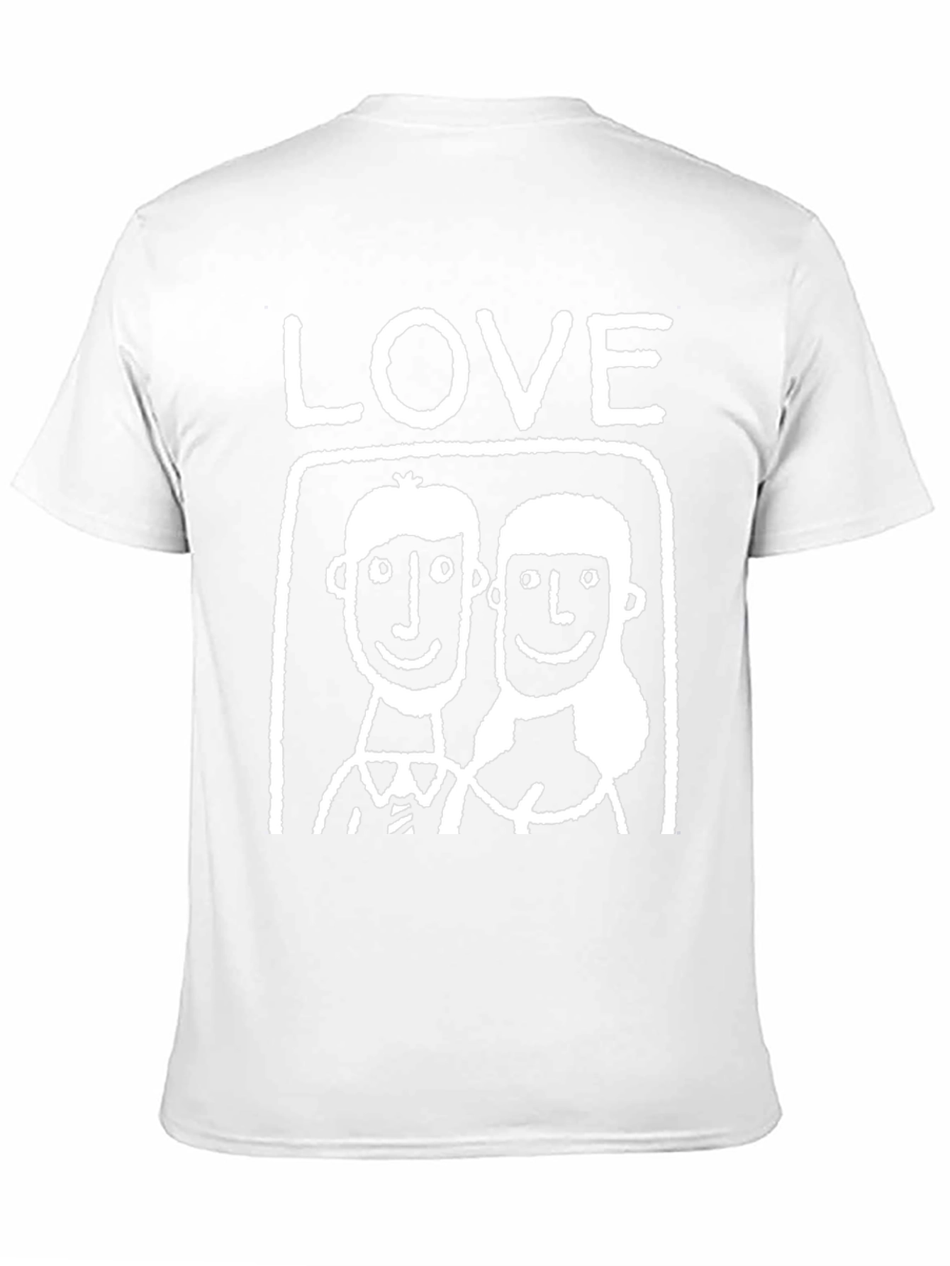 Love Couple Graphic Tee - Black Casual T-Shirt