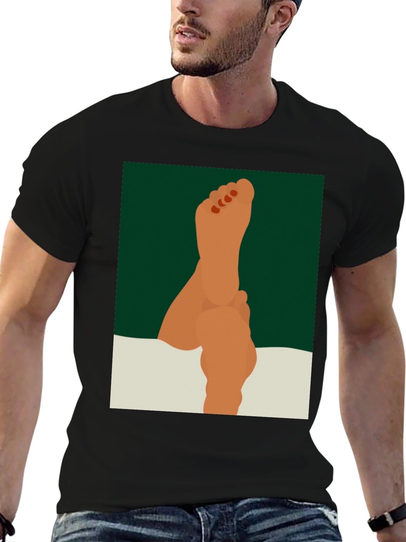 Feet Up Graphic Tee - Relaxed & Stylish