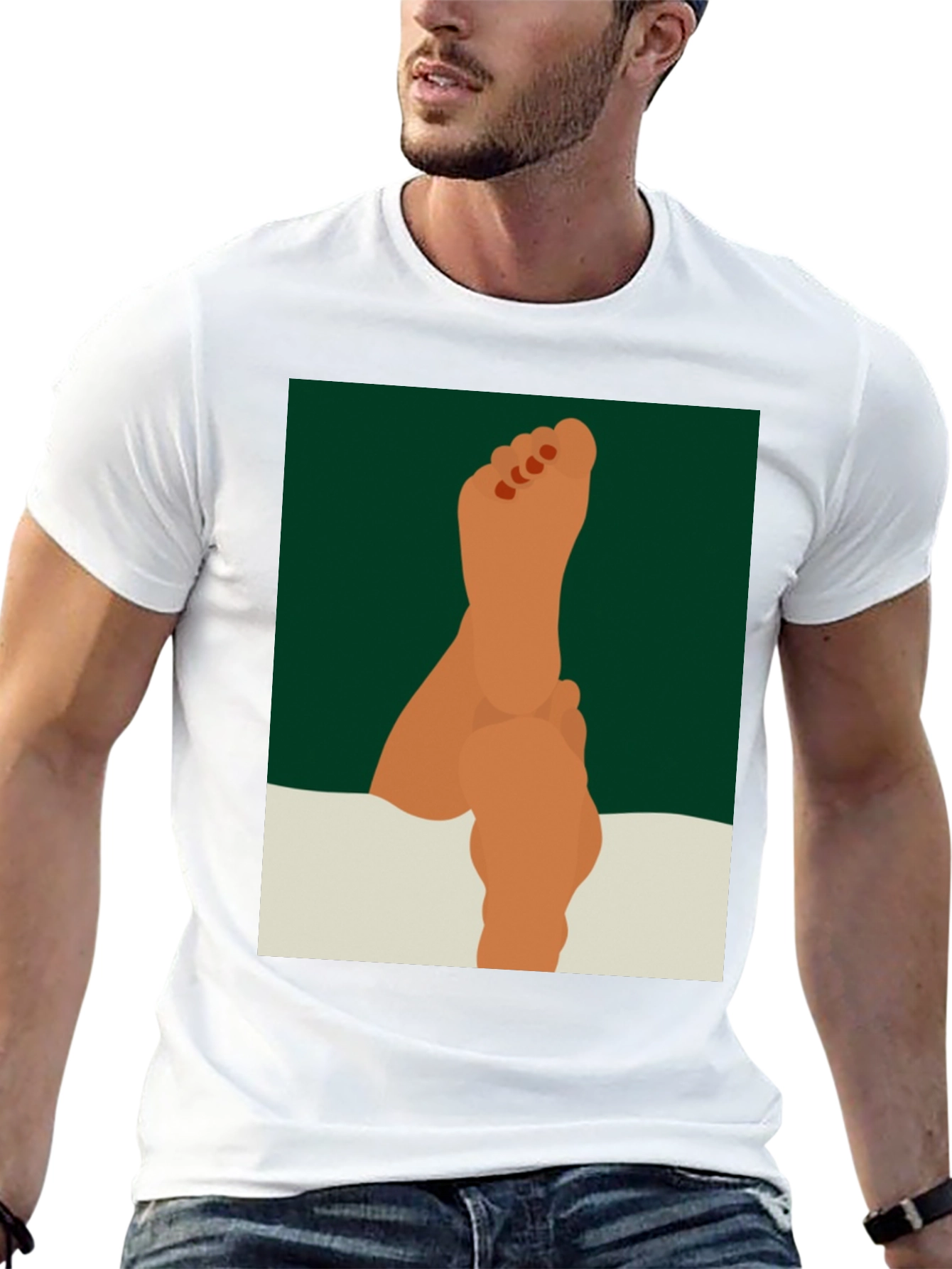 Feet Up Graphic Tee - Relaxed & Stylish