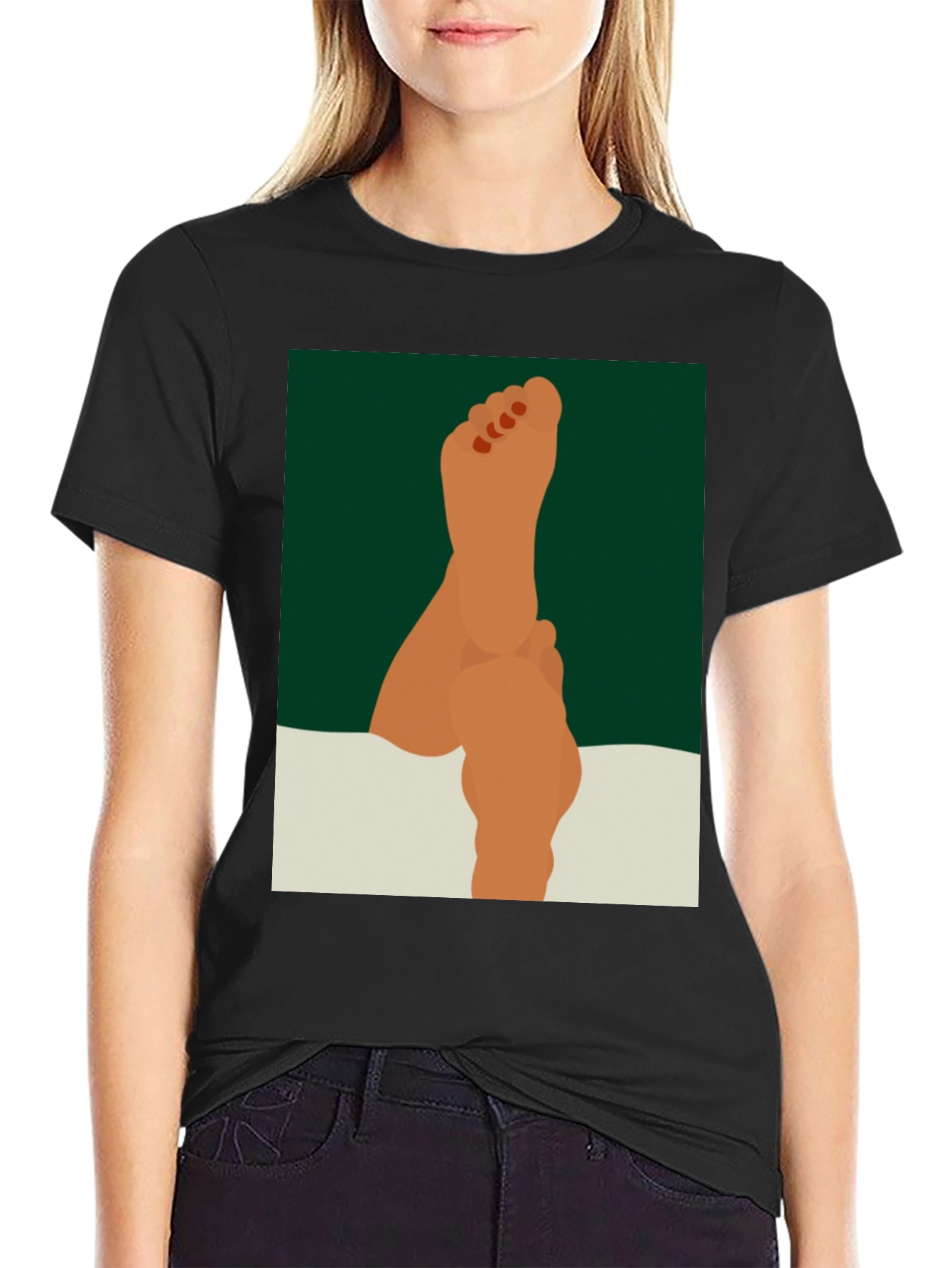 Feet Up Graphic Tee - Relaxed & Stylish