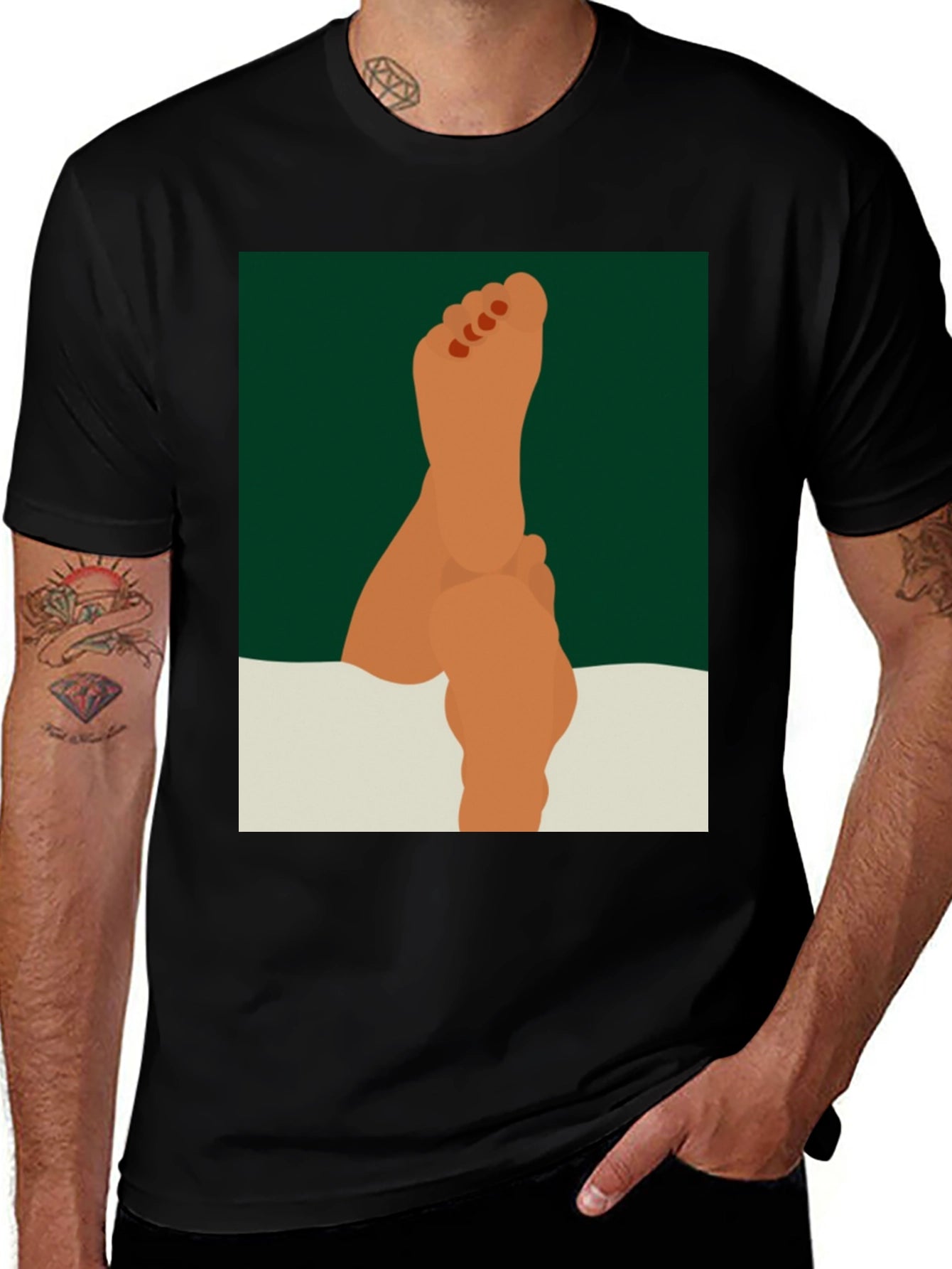 Feet Up Graphic Tee - Relaxed & Stylish