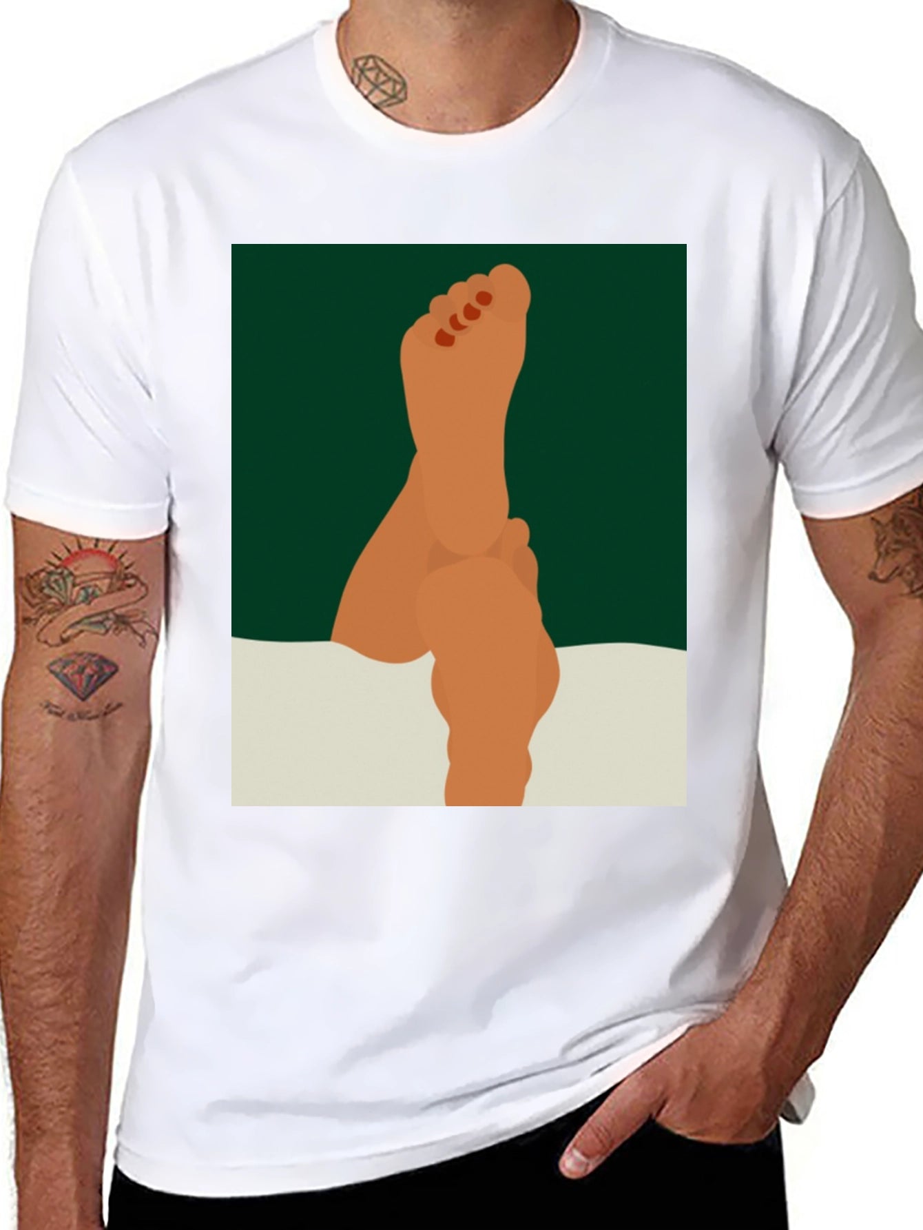 Feet Up Graphic Tee - Relaxed & Stylish