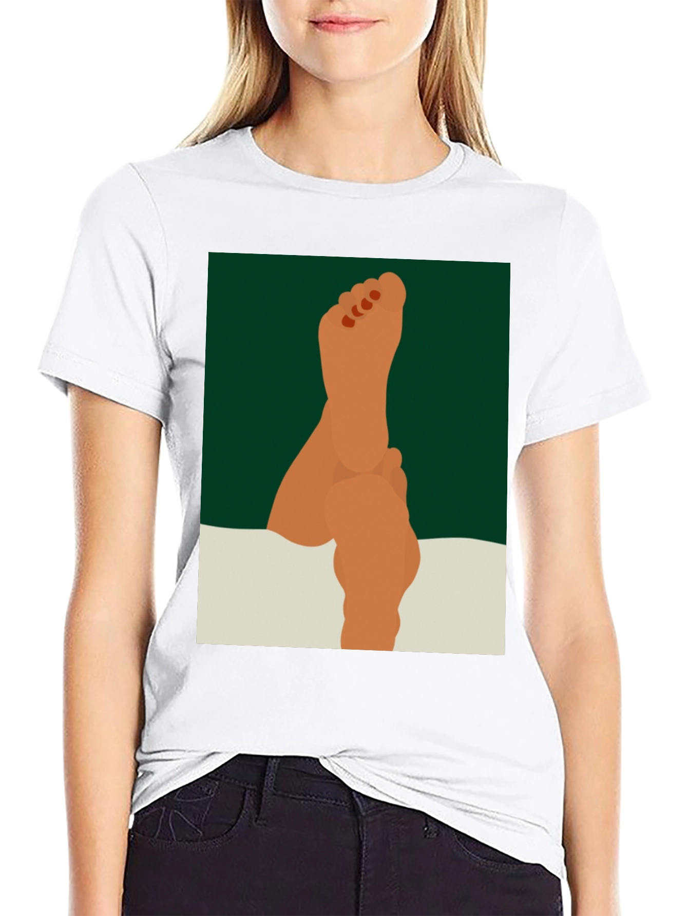 Feet Up Graphic Tee - Relaxed & Stylish
