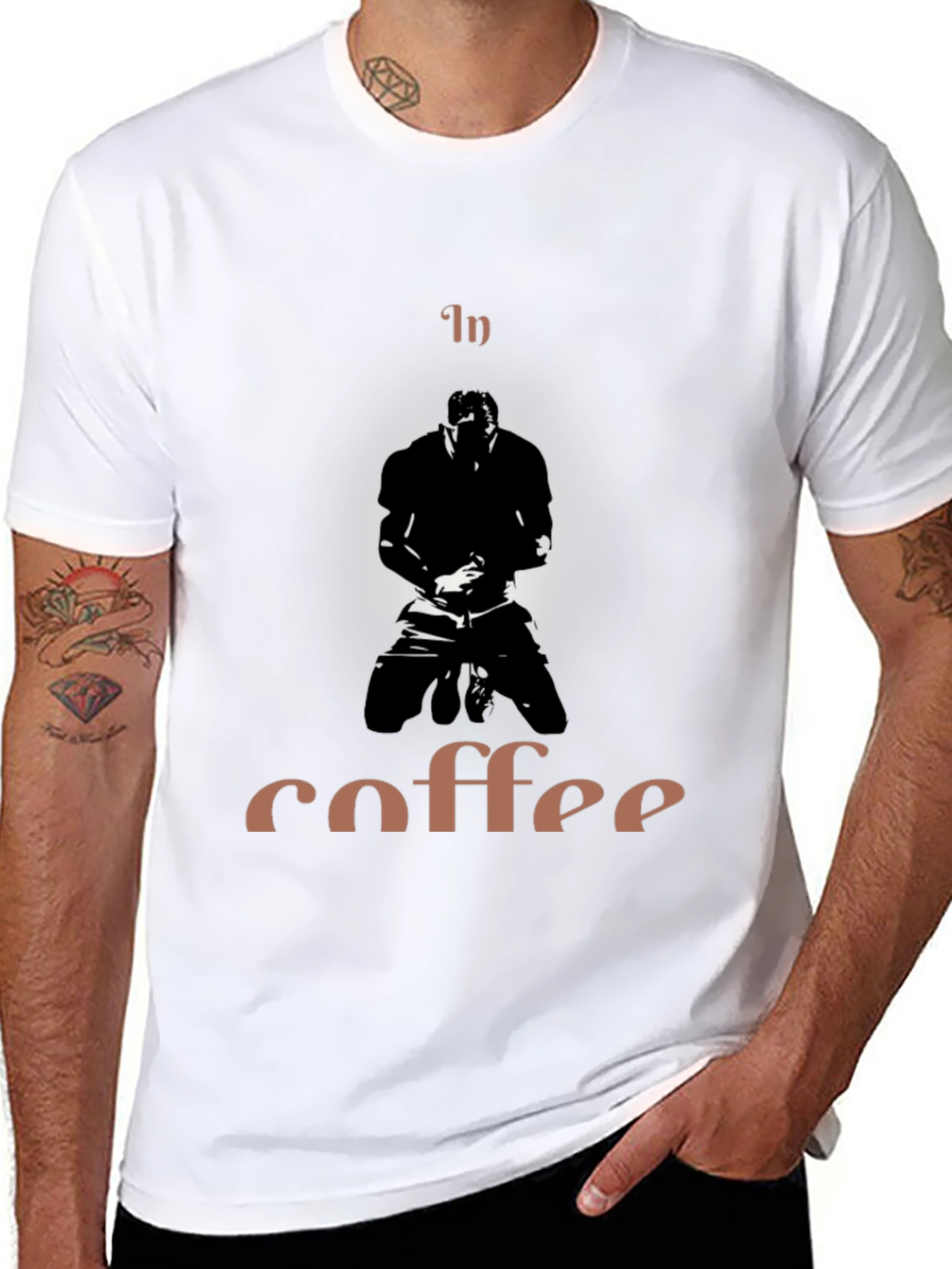In Coffee Graphic Tee - Mens Black T-Shirt