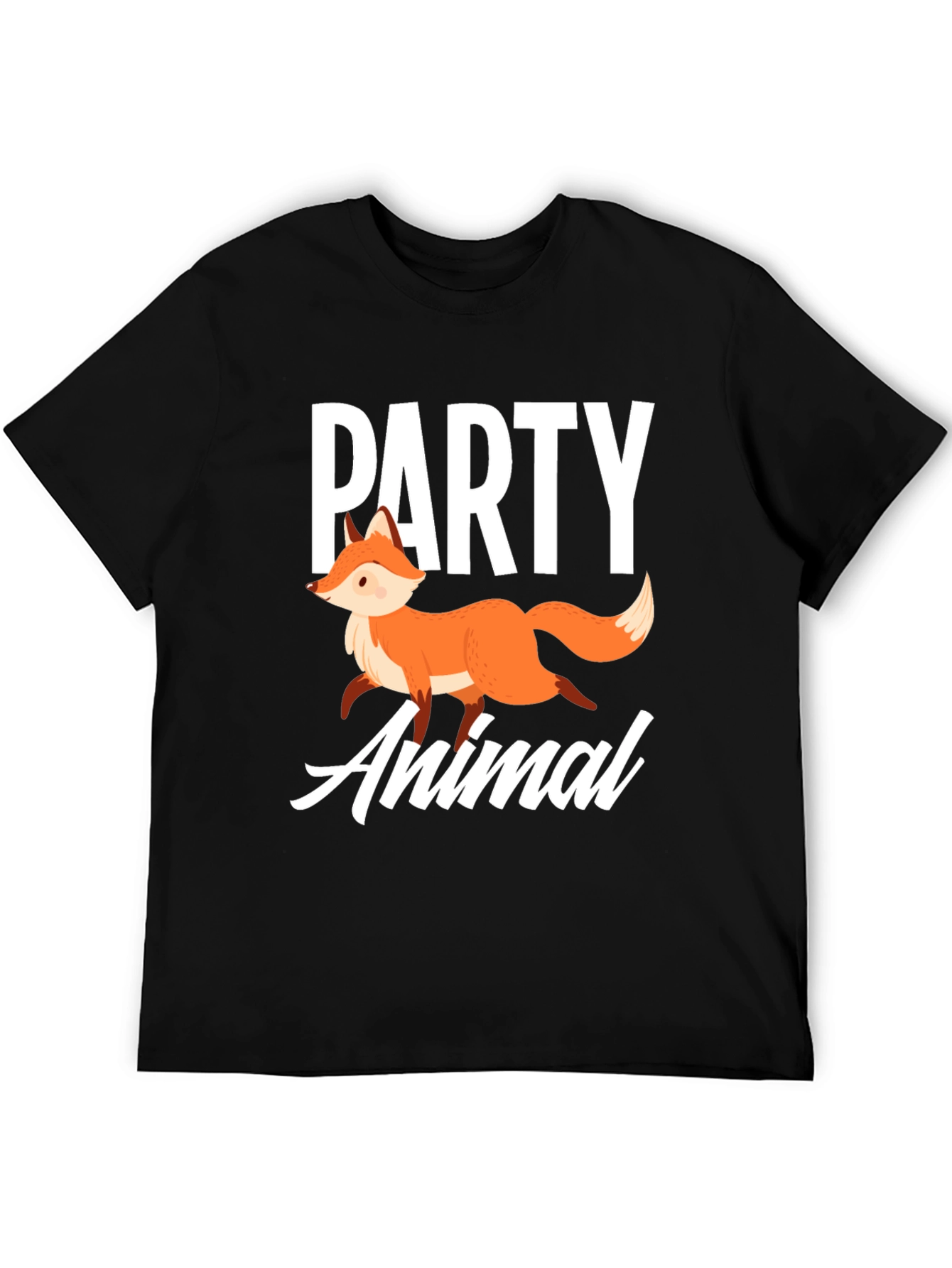 Party Animal Fox Graphic T-Shirt - Unisex