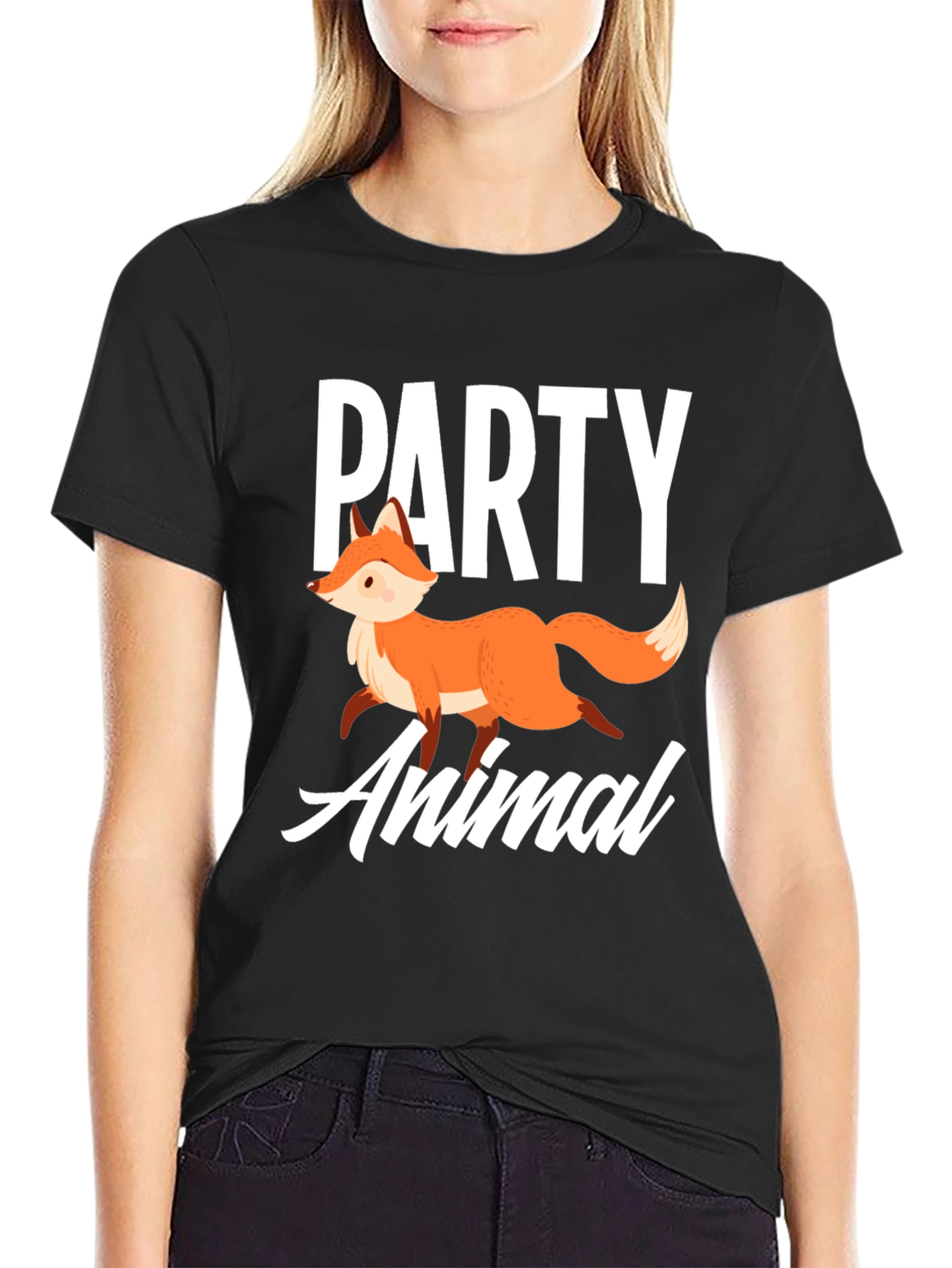 Party Animal Fox Graphic T-Shirt - Unisex