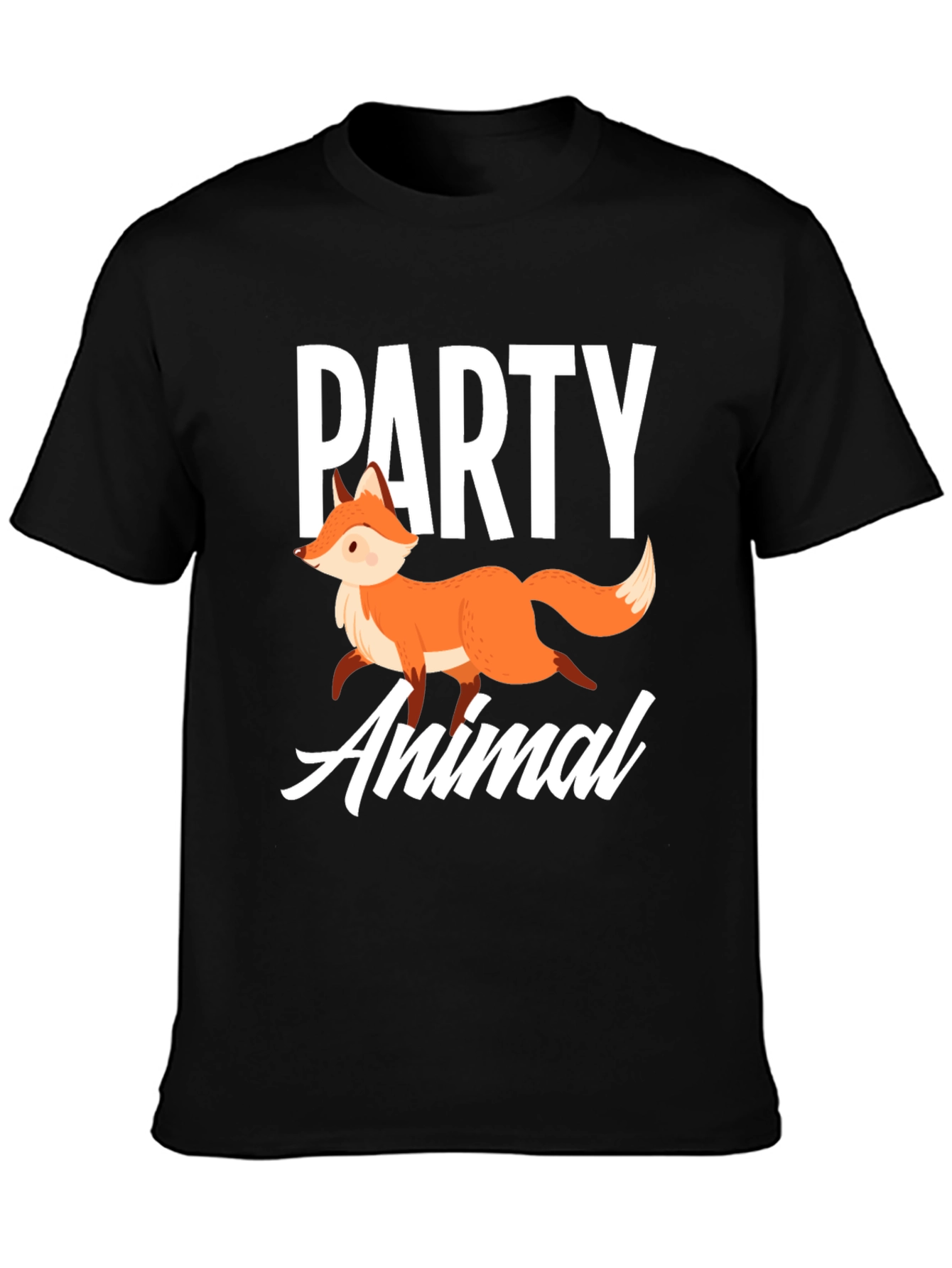 Party Animal Fox Graphic T-Shirt - Unisex