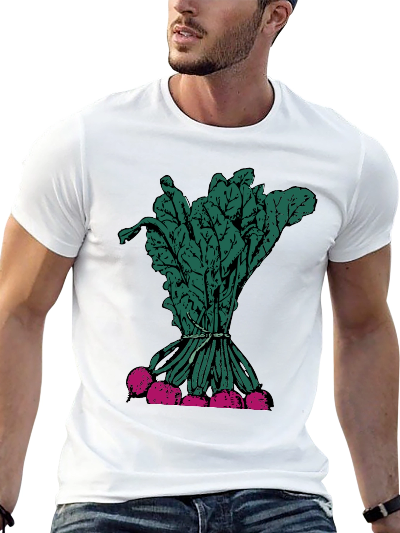 Radish Graphic T-Shirt - Bold Vegetable Design