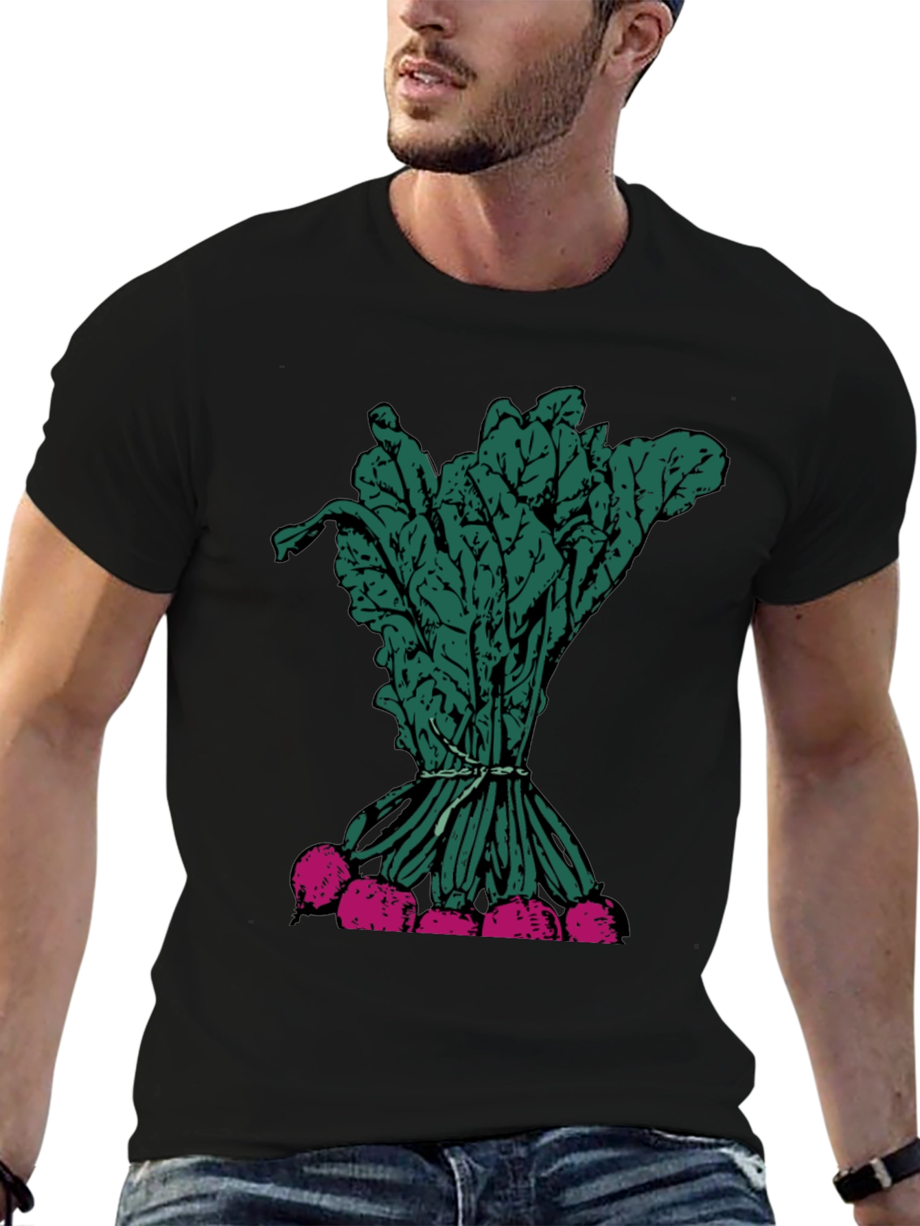 Radish Graphic T-Shirt - Bold Vegetable Design