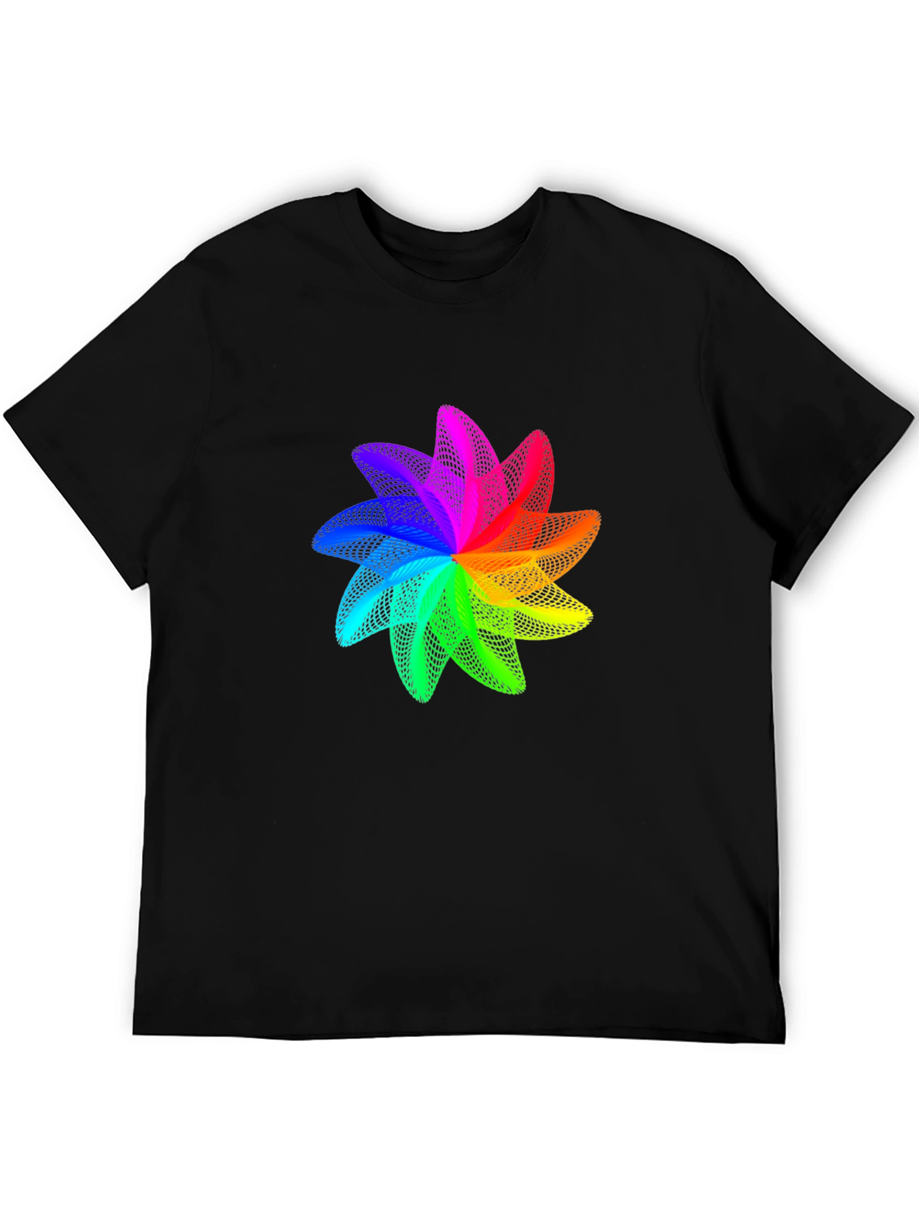 Rainbow Geometric Flower T-Shirt