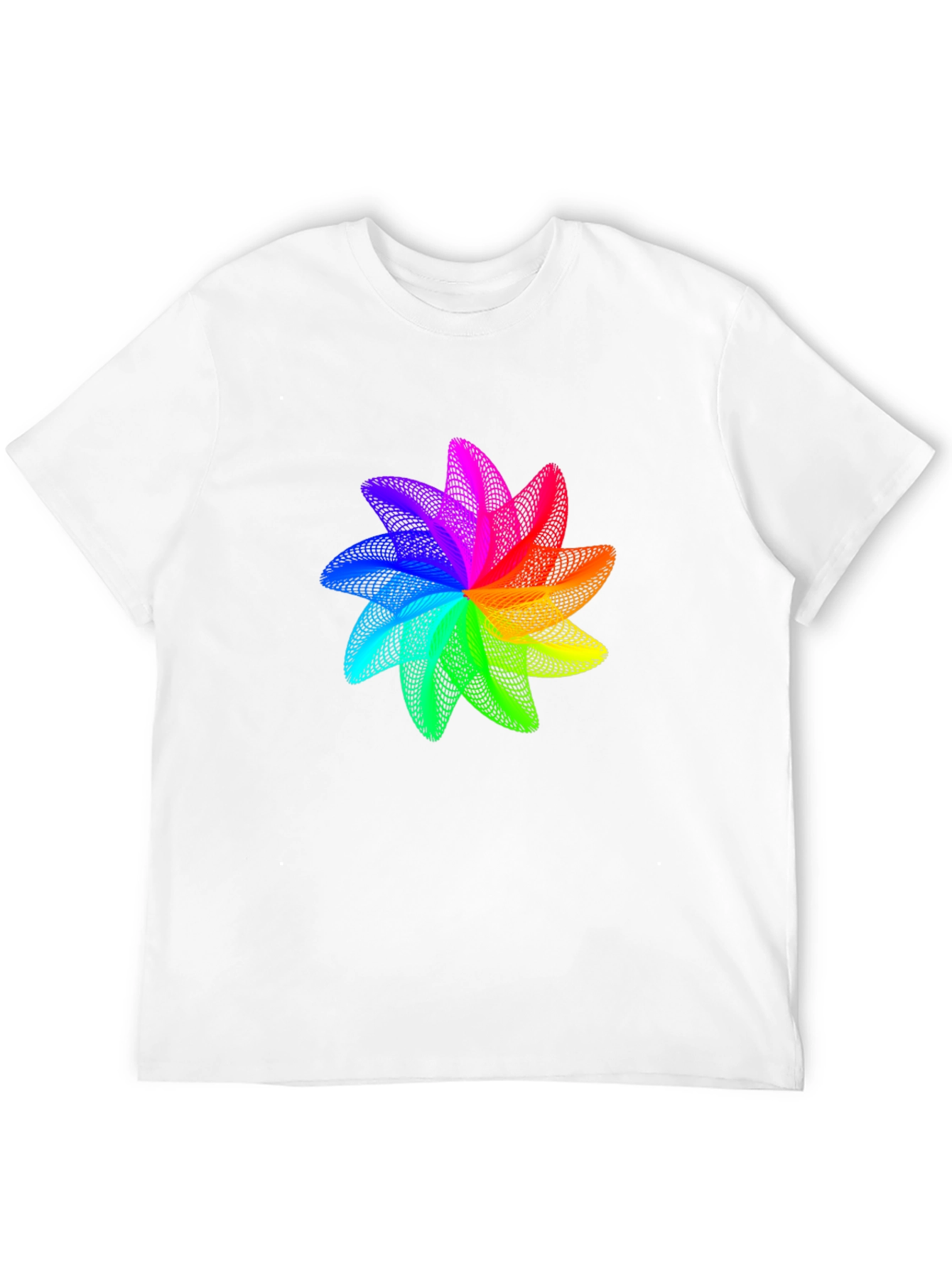 Rainbow Geometric Flower T-Shirt